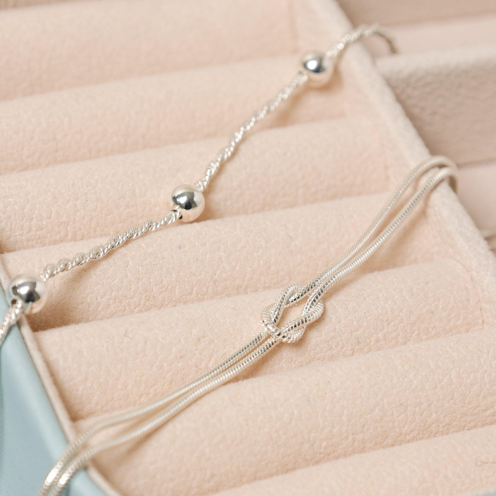 Silver - Simply Silver - Sterling Silver 925 Station Allway Bracelet - 3