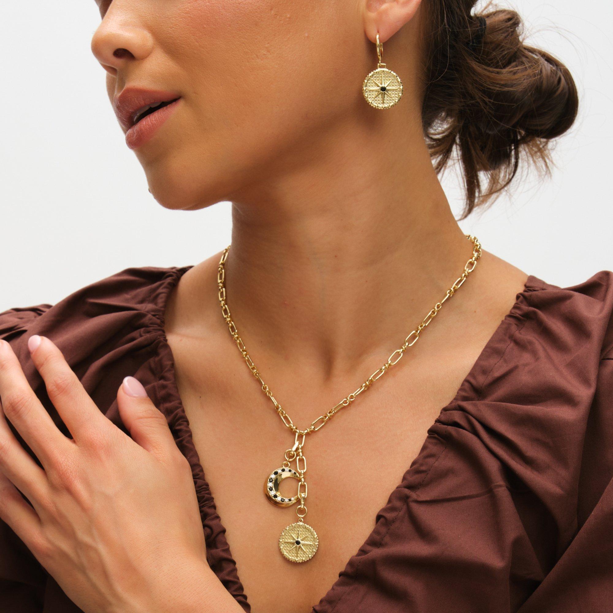 Gold - Inicio - 14K Gold Plated Celestial Charm Bracelet - 3