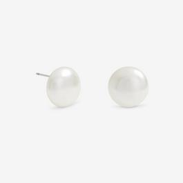 Jon Richard Cream Large Bouton Pearl Earrings