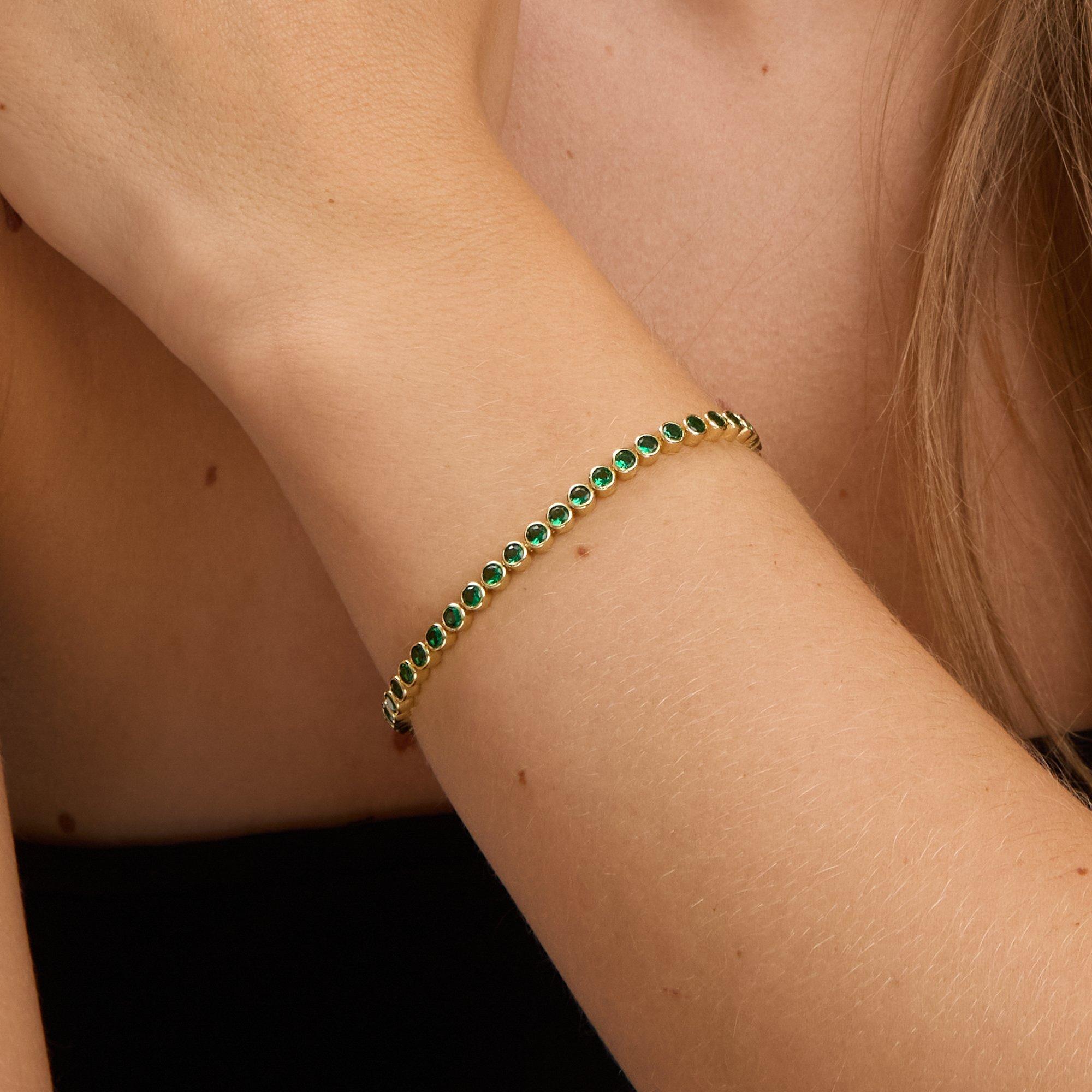 Gold - Jon Richard - 14K Gold Plated CZ Tennis Bracelet - Gift Box - 3