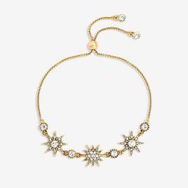 Mood Antique Gold Crystal Celestial Toggle Bracelet