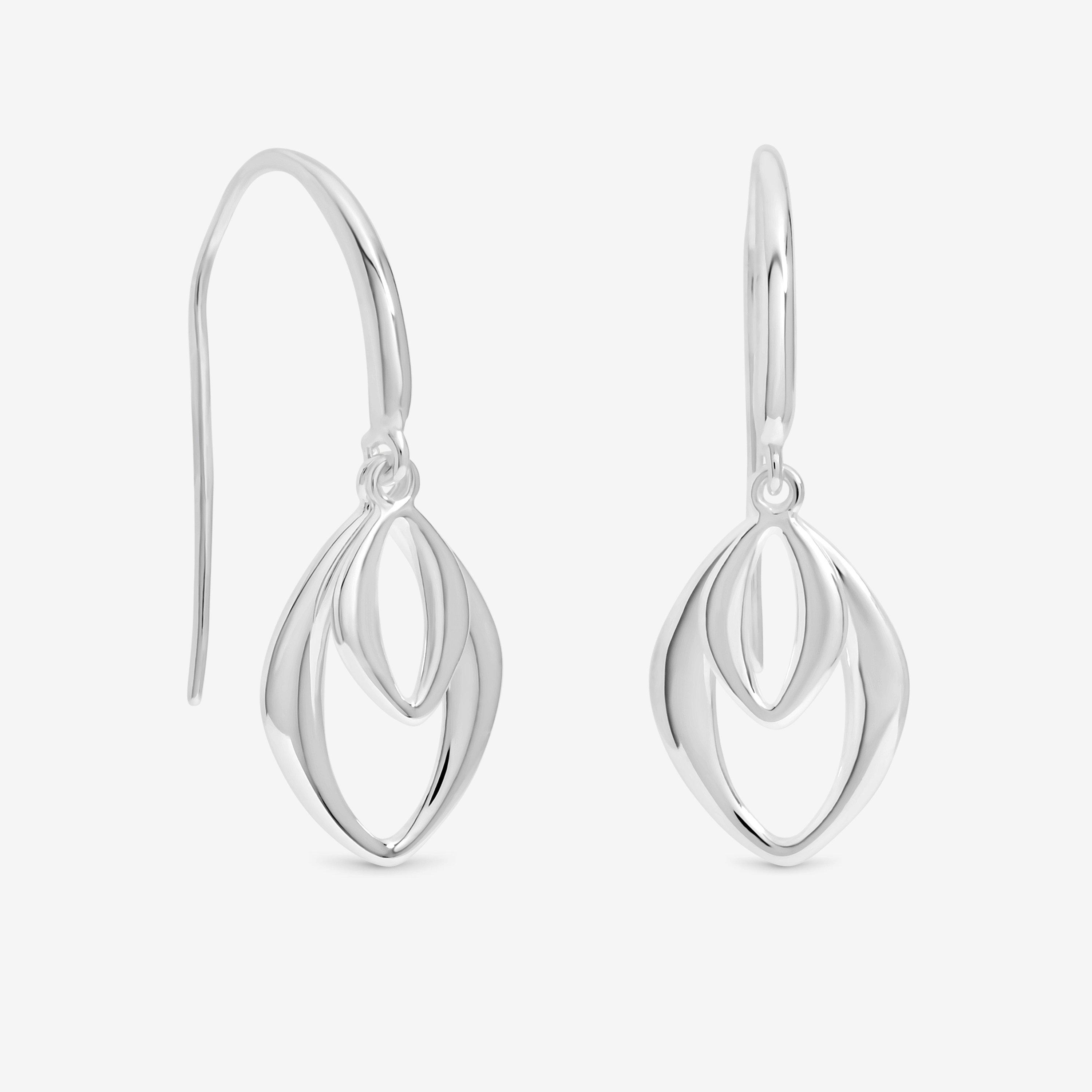 Silver - Simply Silver - Sterling Silver 925  Double Open Earrings - 1