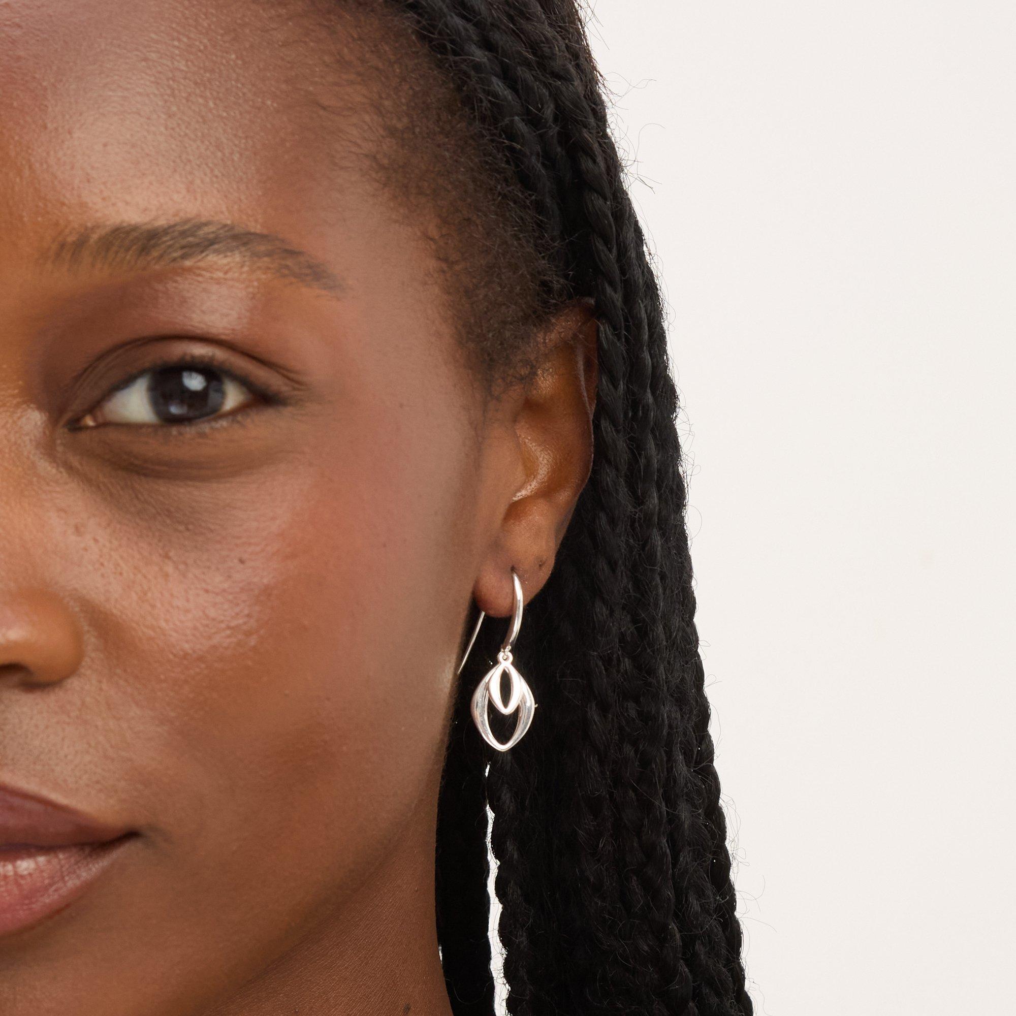 Silver - Simply Silver - Sterling Silver 925  Double Open Earrings - 2