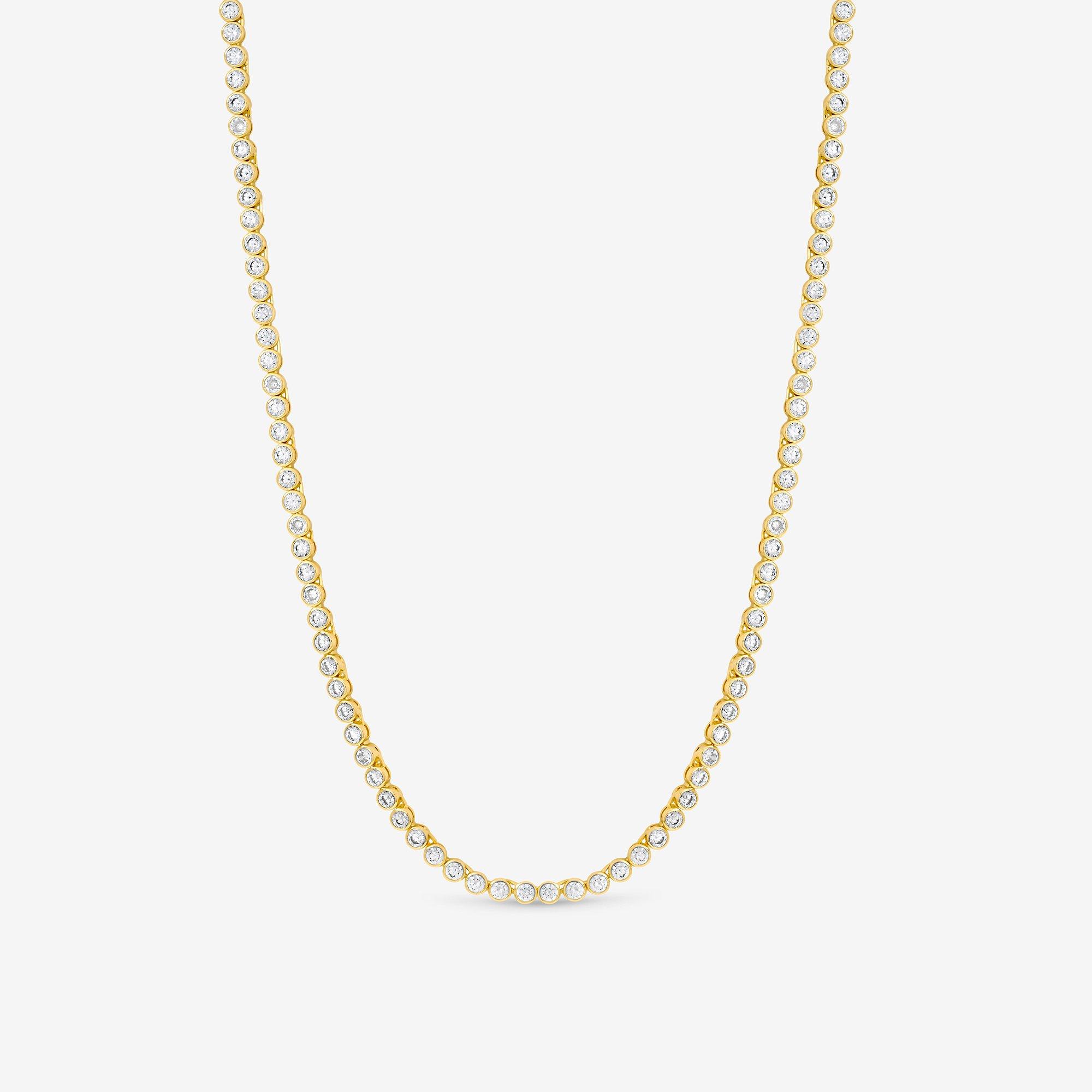 Gold - Jon Richard - 14K Gold Plated CZ Tennis Necklace - Gift Box - 2
