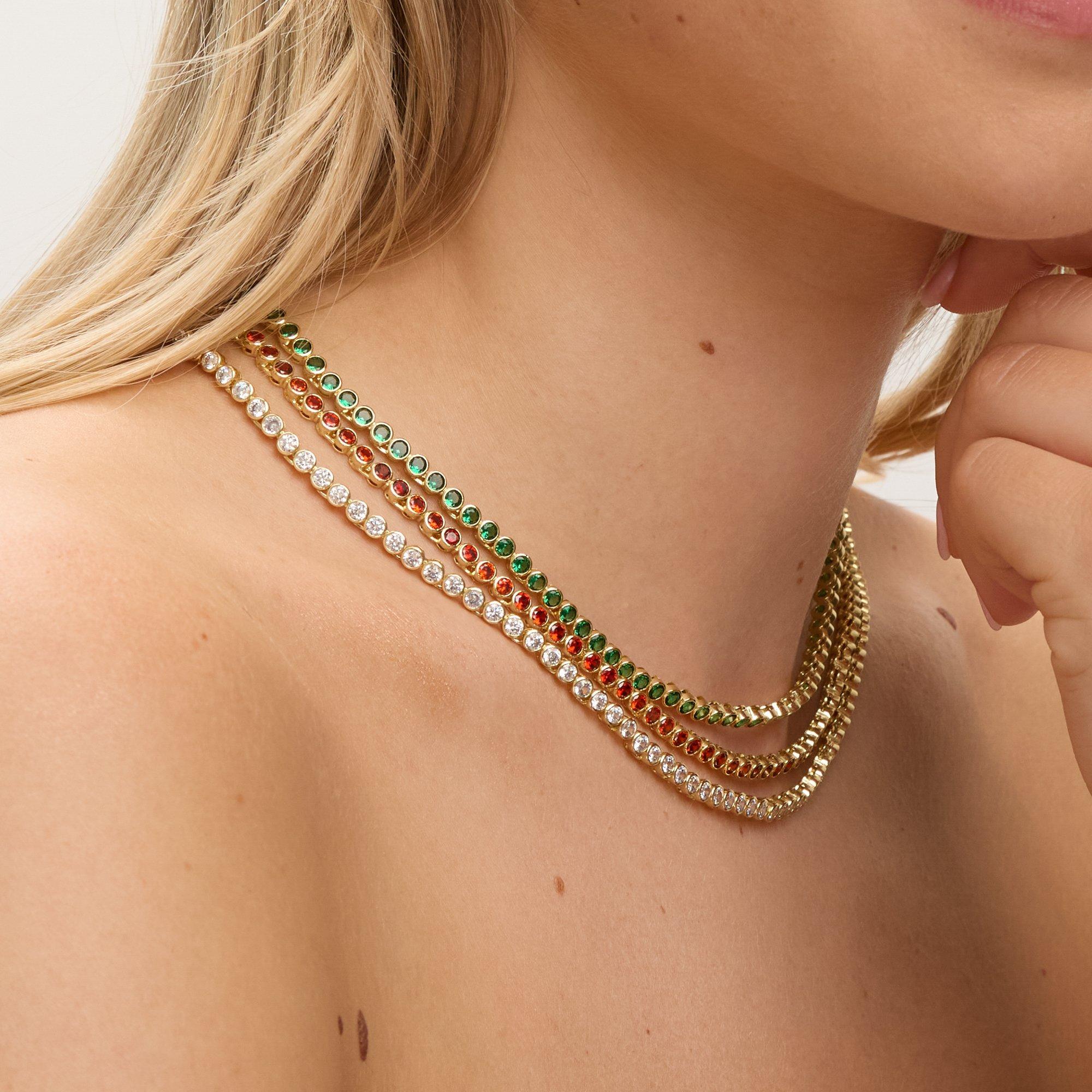 Gold - Jon Richard - 14K Gold Plated CZ Tennis Necklace - Gift Box - 4