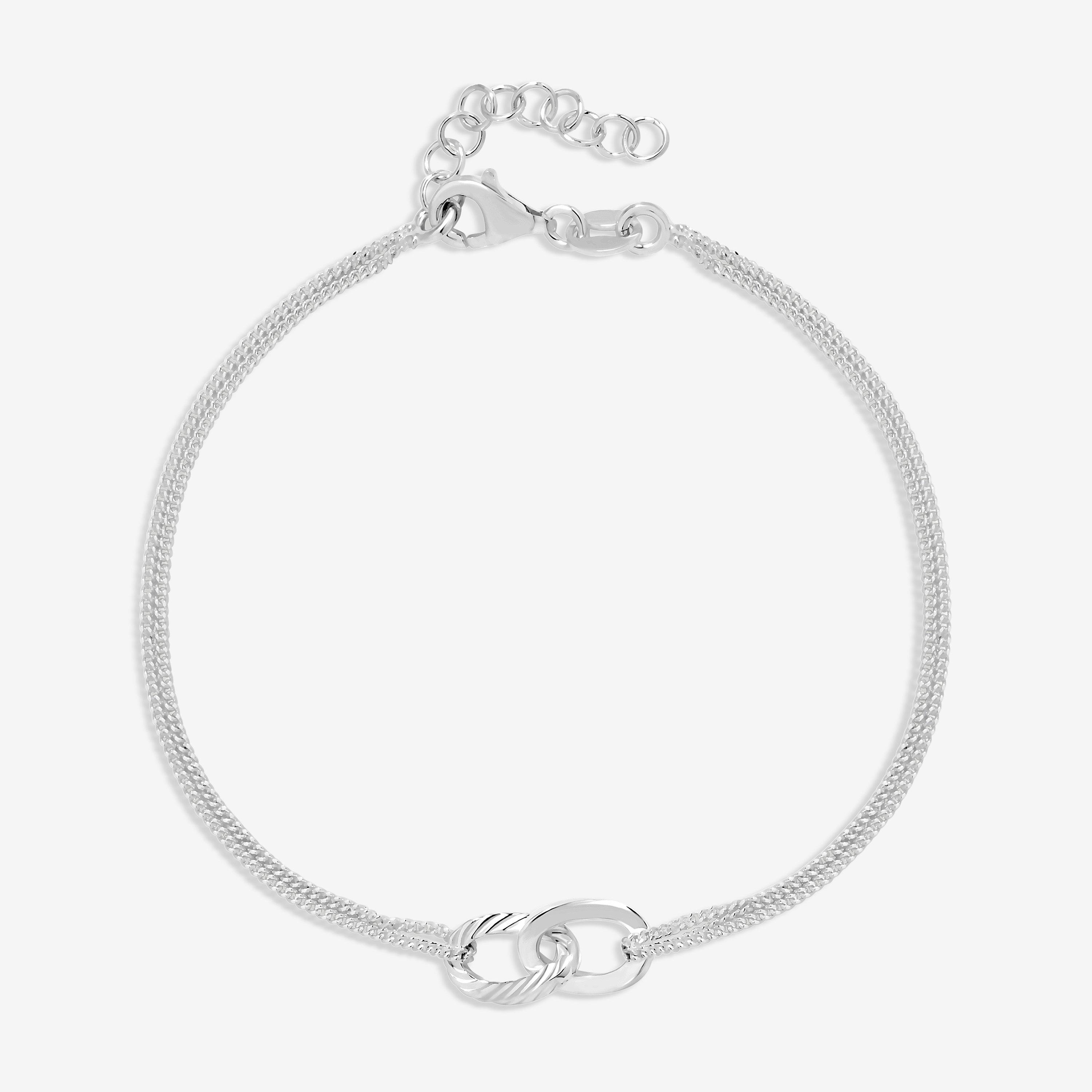 Silver - Simply Silver - Sterling Silver 925 Diamond Cut Bracelet - 1