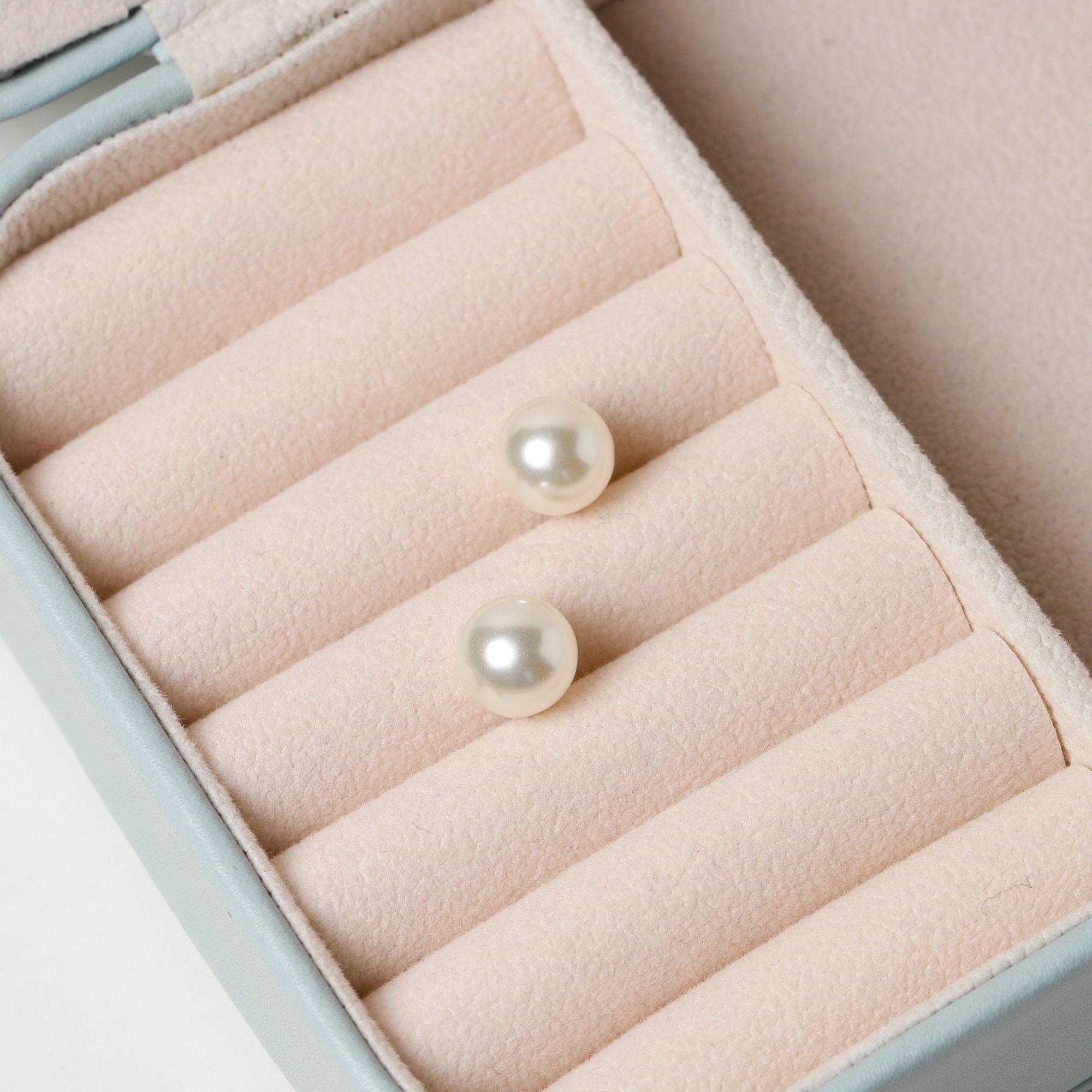 Silver - Jon Richard - Cream Small Pearl Earrings - 3