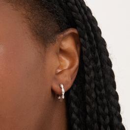 Simply Silver Sterling Silver 925 Polished Pebble Hoop Earrings
