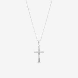 Simply Silver Sterling Silver 925 Polished Ridged Cross Pendant