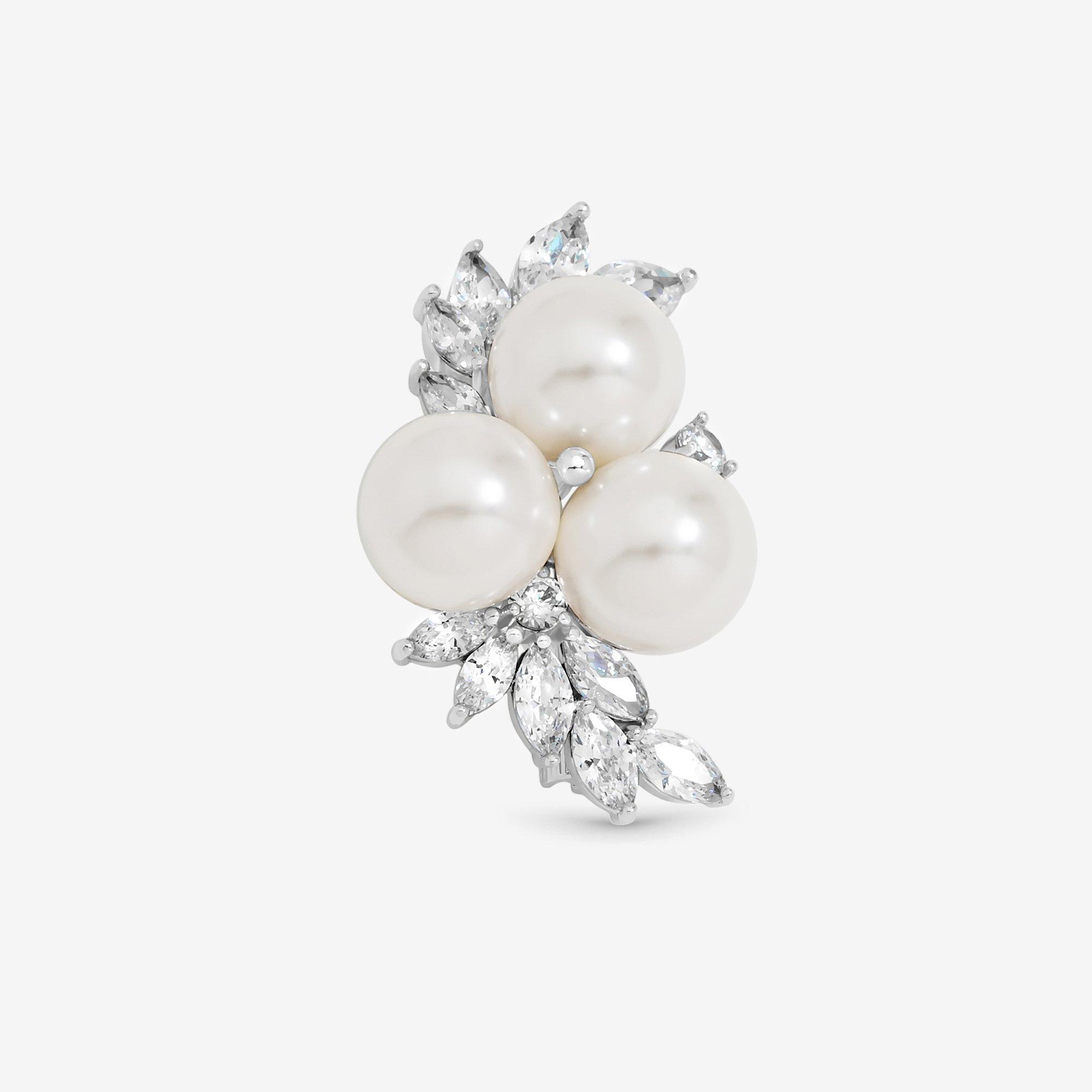 Silver - Jon Richard - Silver Plated Pearl Cluster Brooch - Gift Box - 2