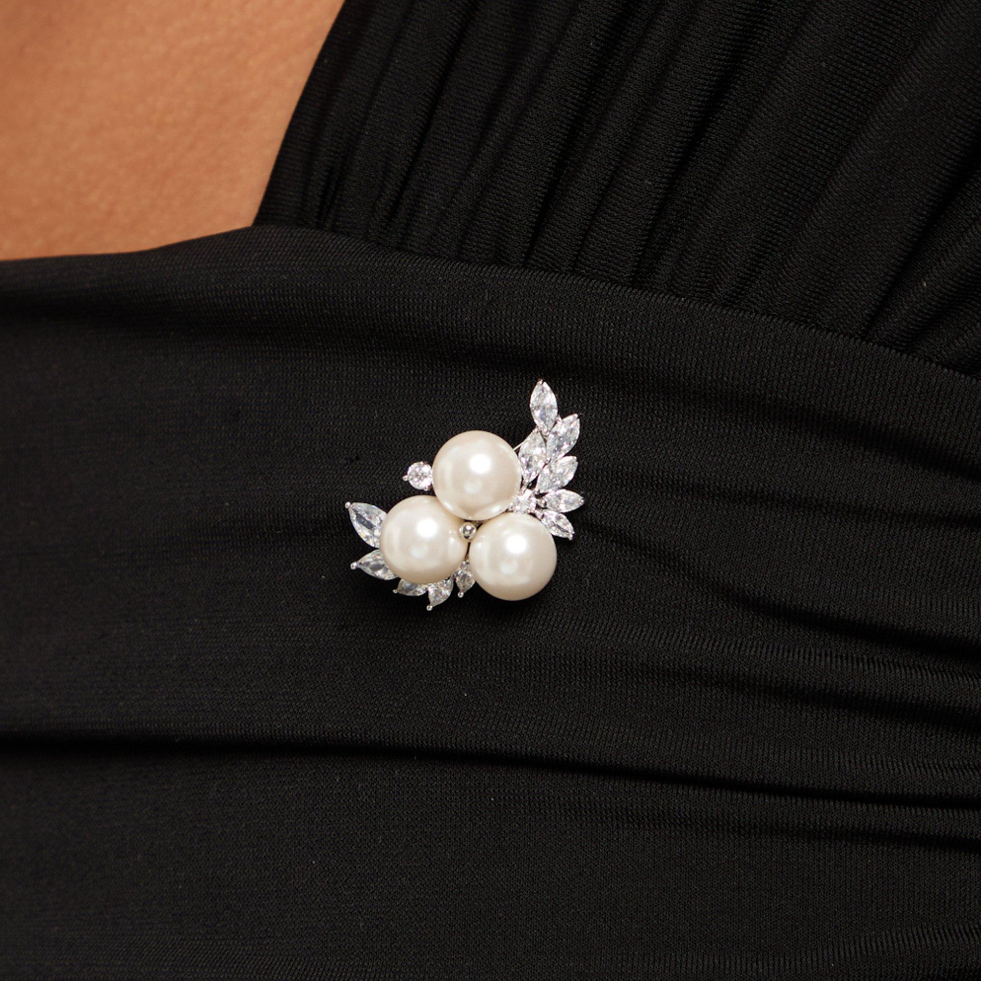 Silver - Jon Richard - Silver Plated Pearl Cluster Brooch - Gift Box - 4