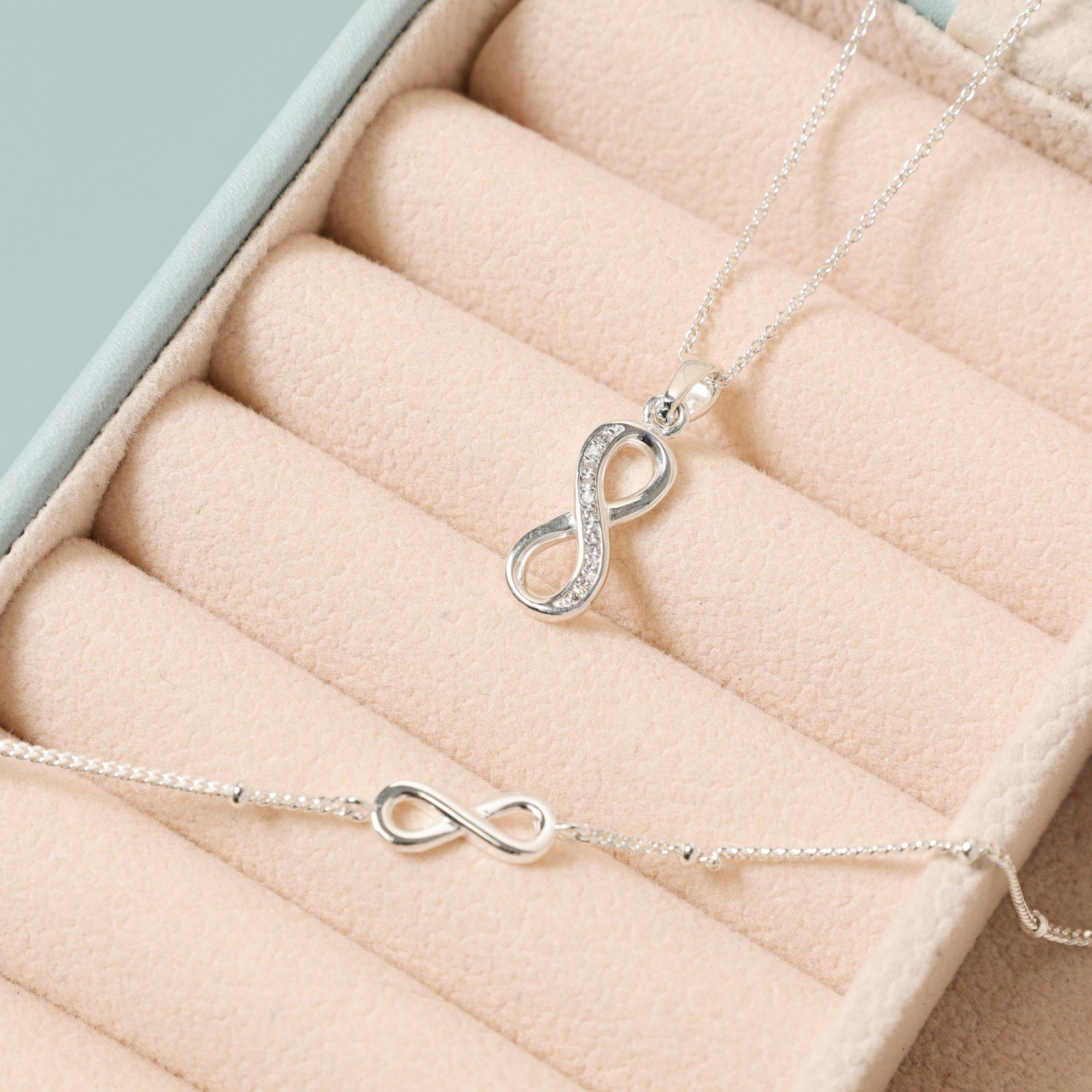 Silver - Simply Silver - Sterling Silver 925 Infinity Chain Bracelet - 3