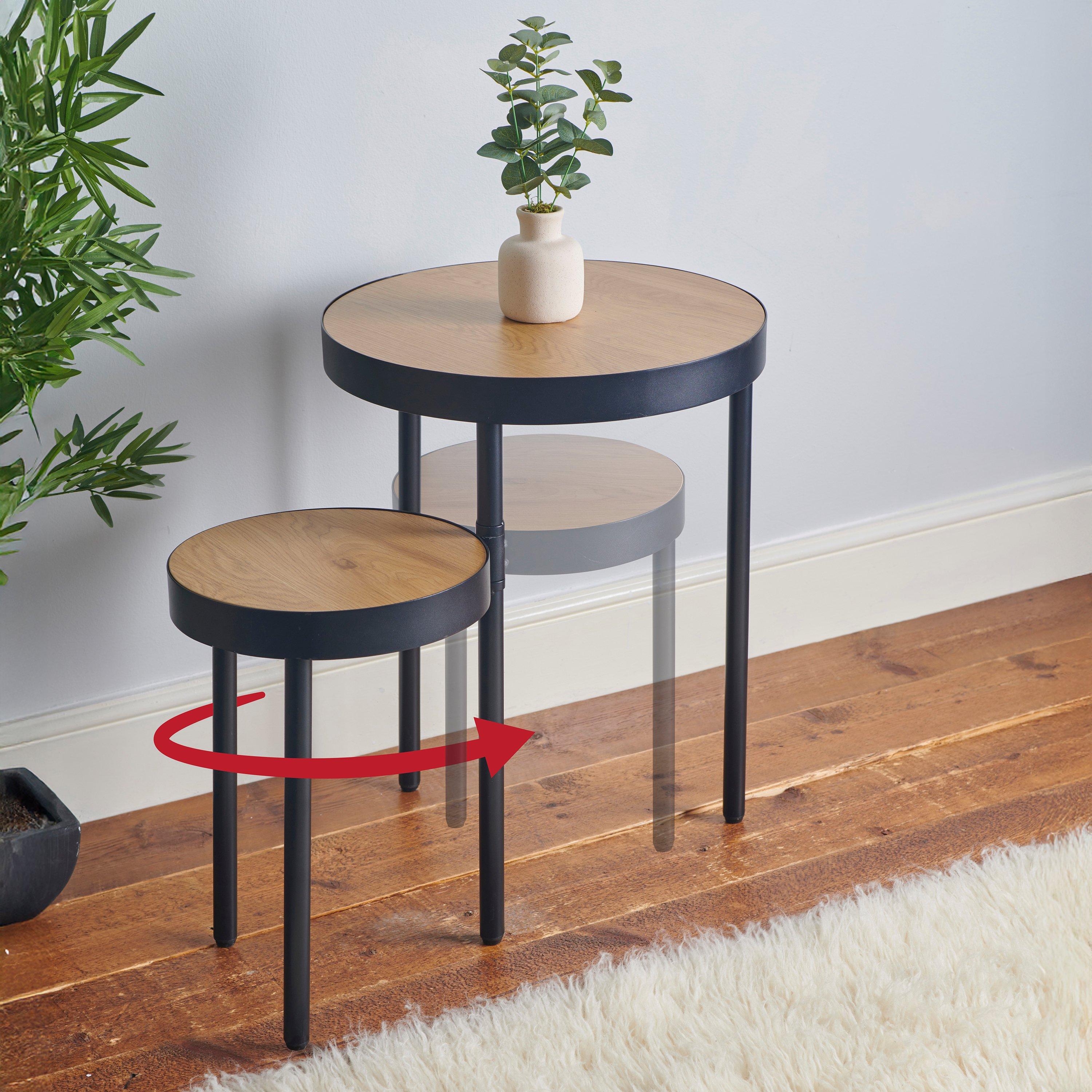 Black And Oak E - Greenhurst - Greenhurst Rotating Side Table - 1