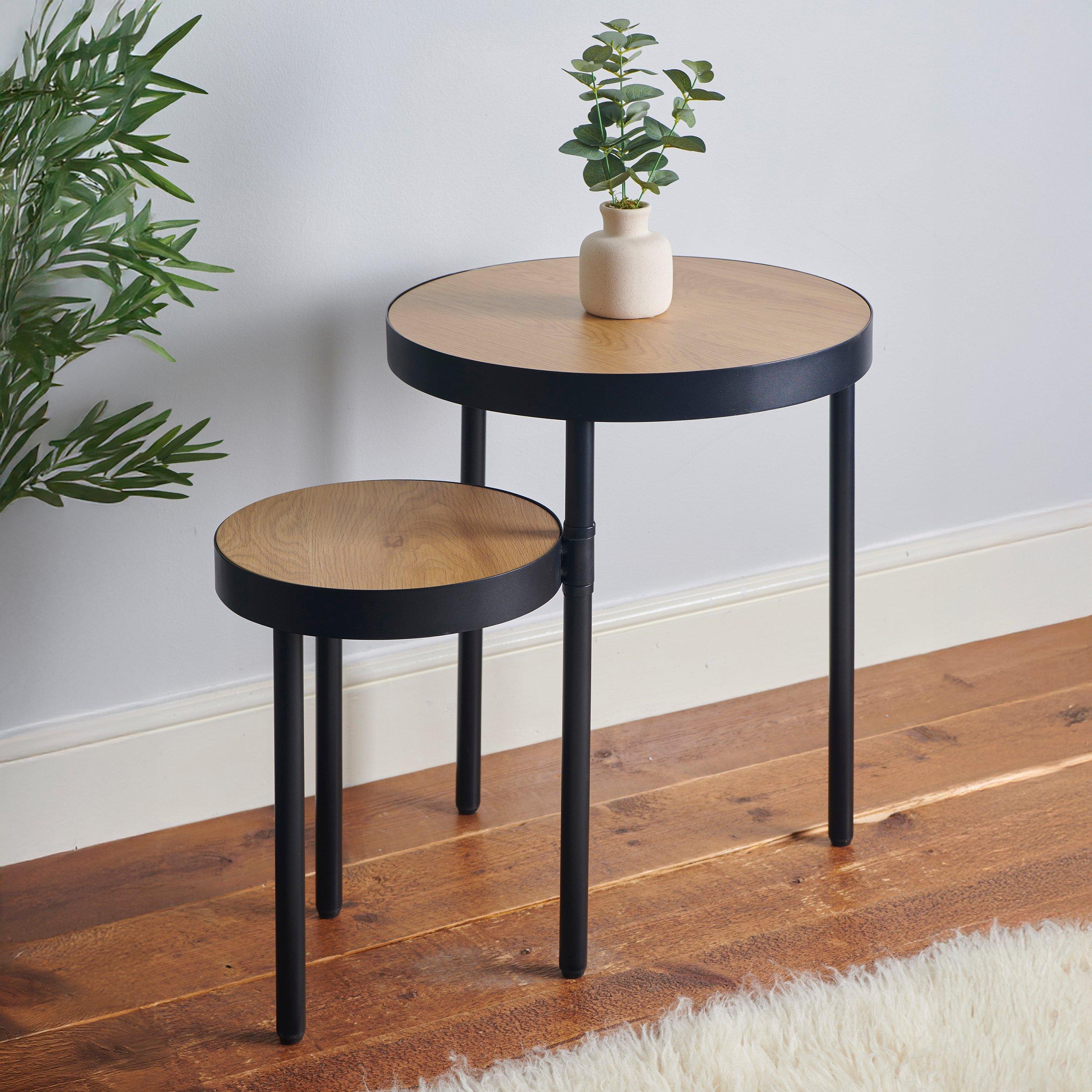 Black And Oak E - Greenhurst - Greenhurst Rotating Side Table - 3