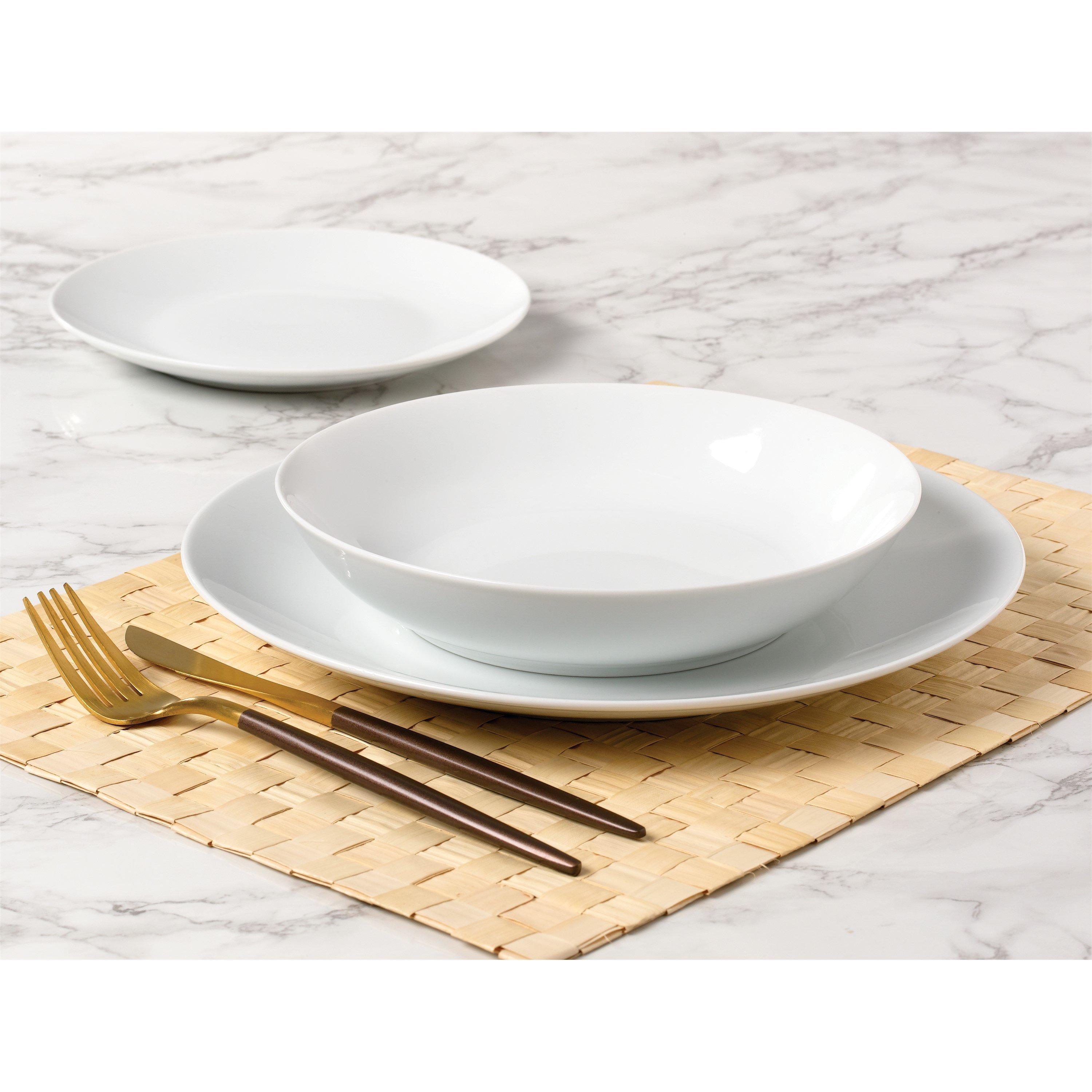 White - Waterside - 18pc White Everyday Round Dinner Set - 3