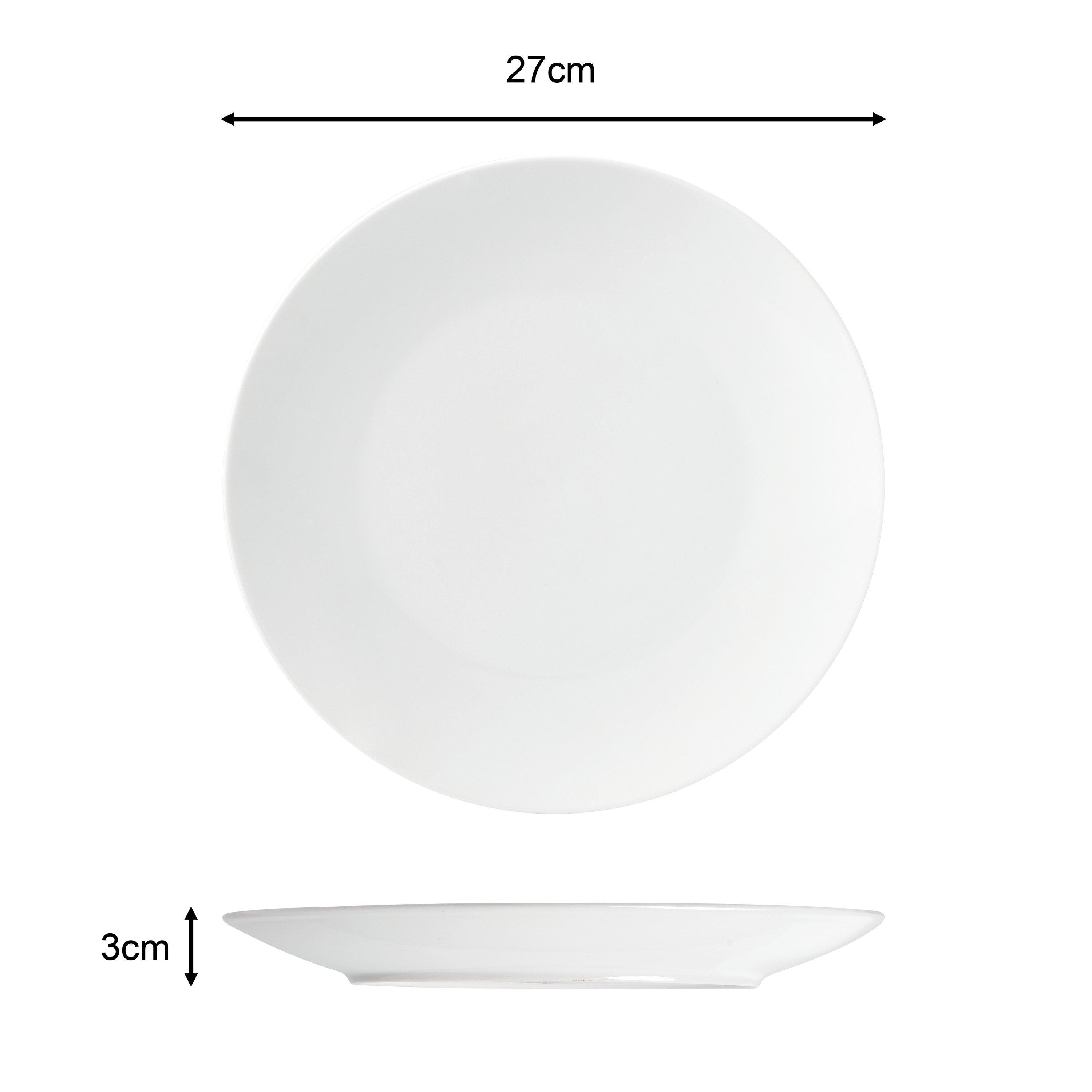 White - Waterside - 18pc White Everyday Round Dinner Set - 5