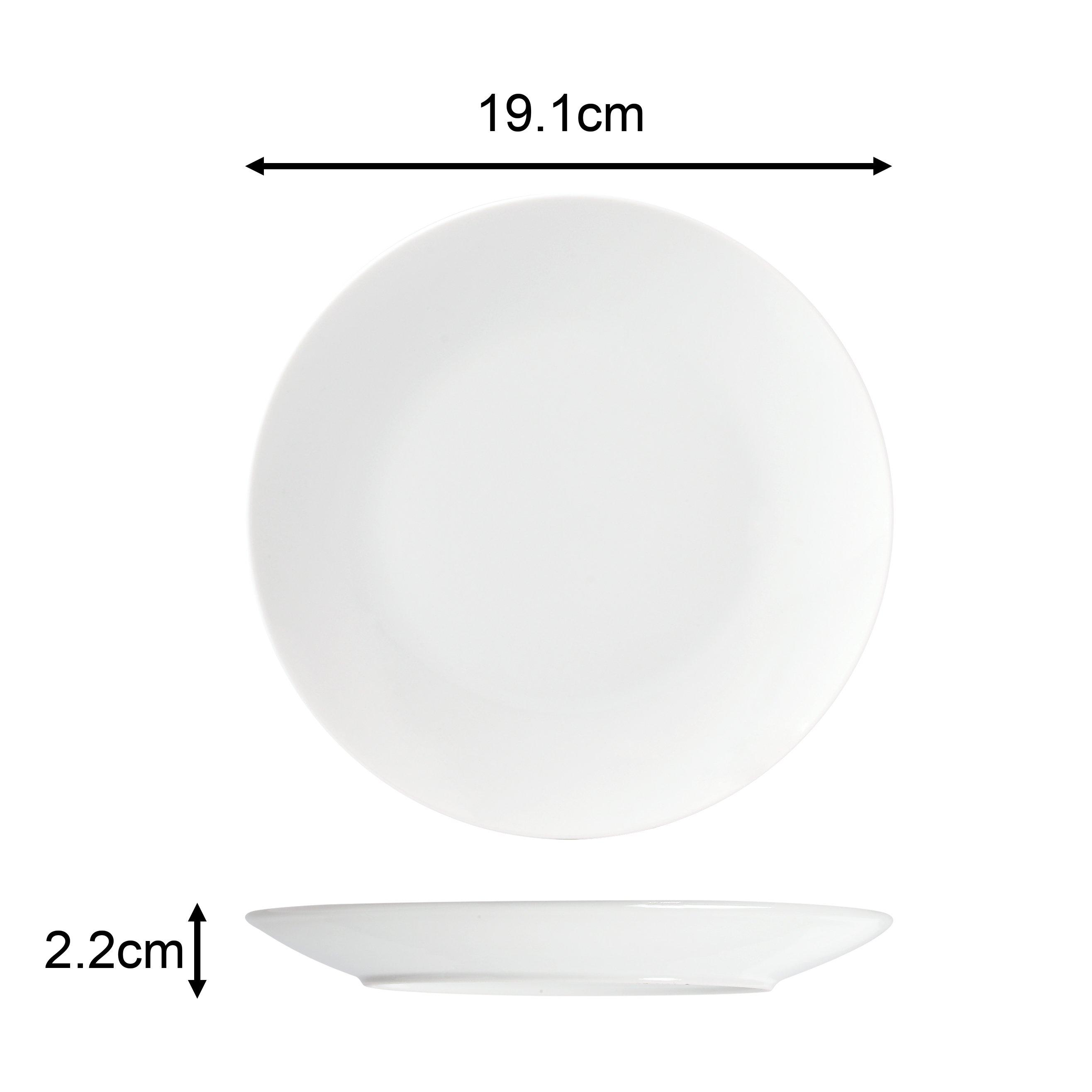 White - Waterside - 18pc White Everyday Round Dinner Set - 6