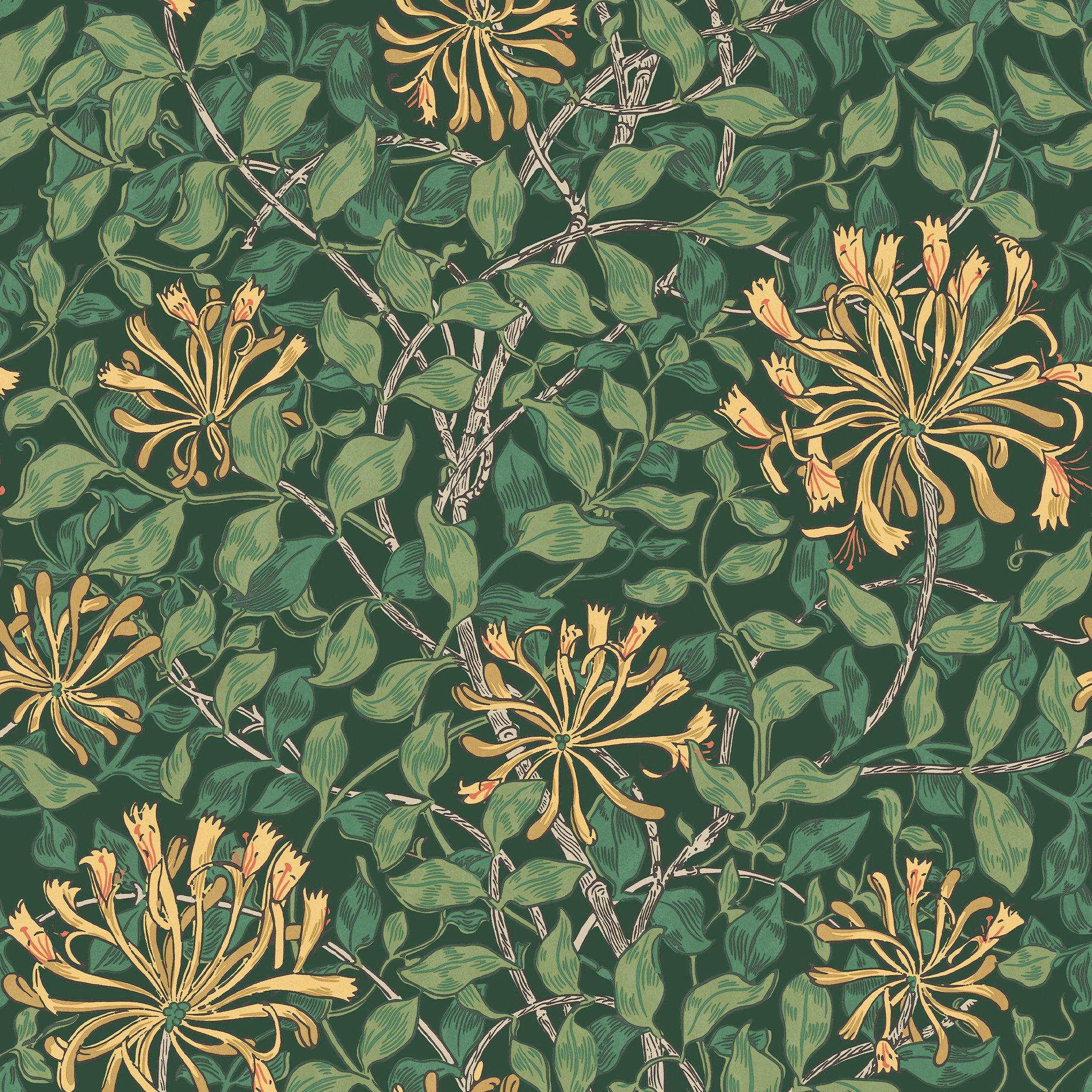 Verde - William Morris at Home - Honeysuckle Verde Wallpaper - 2