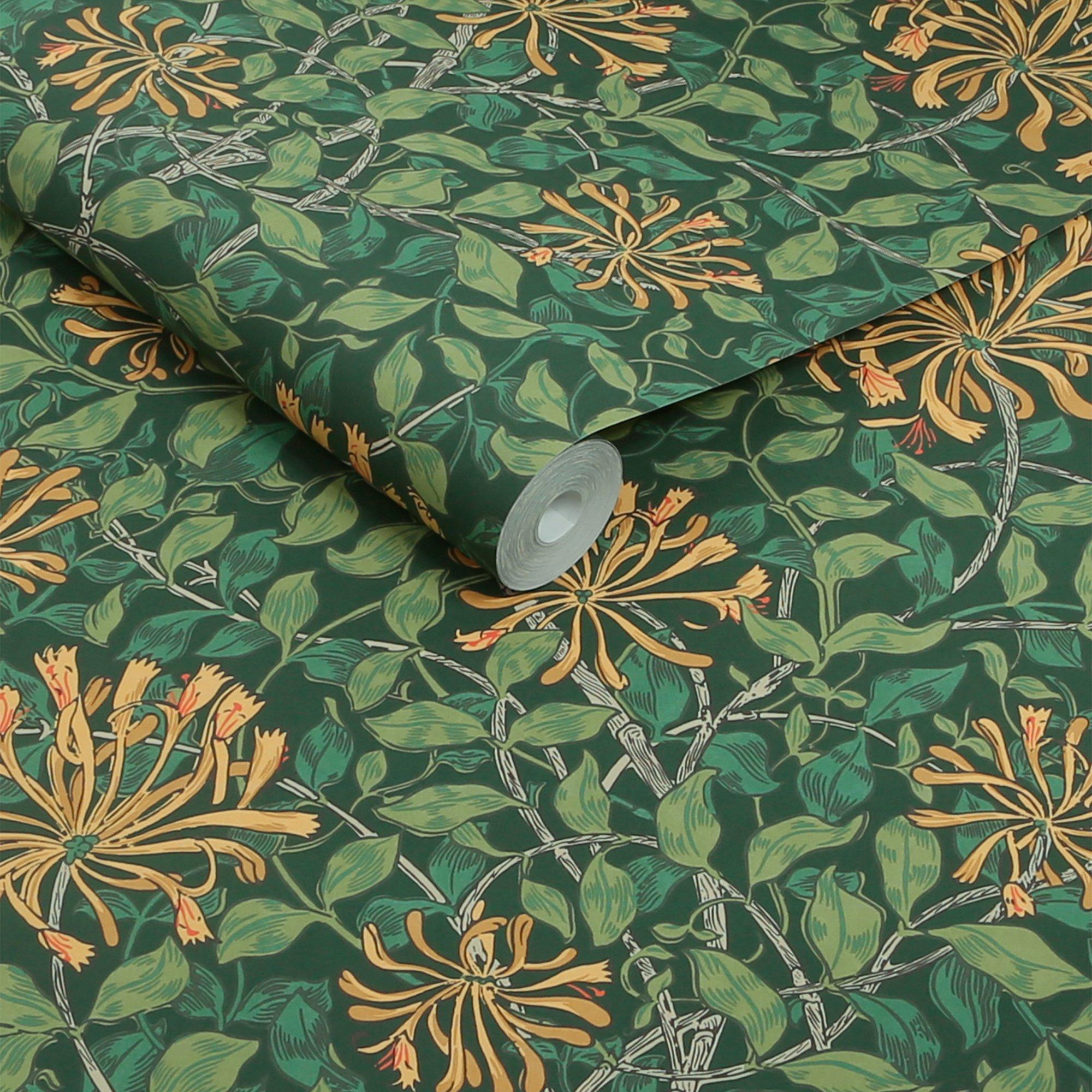 Verde - William Morris at Home - Honeysuckle Verde Wallpaper - 3