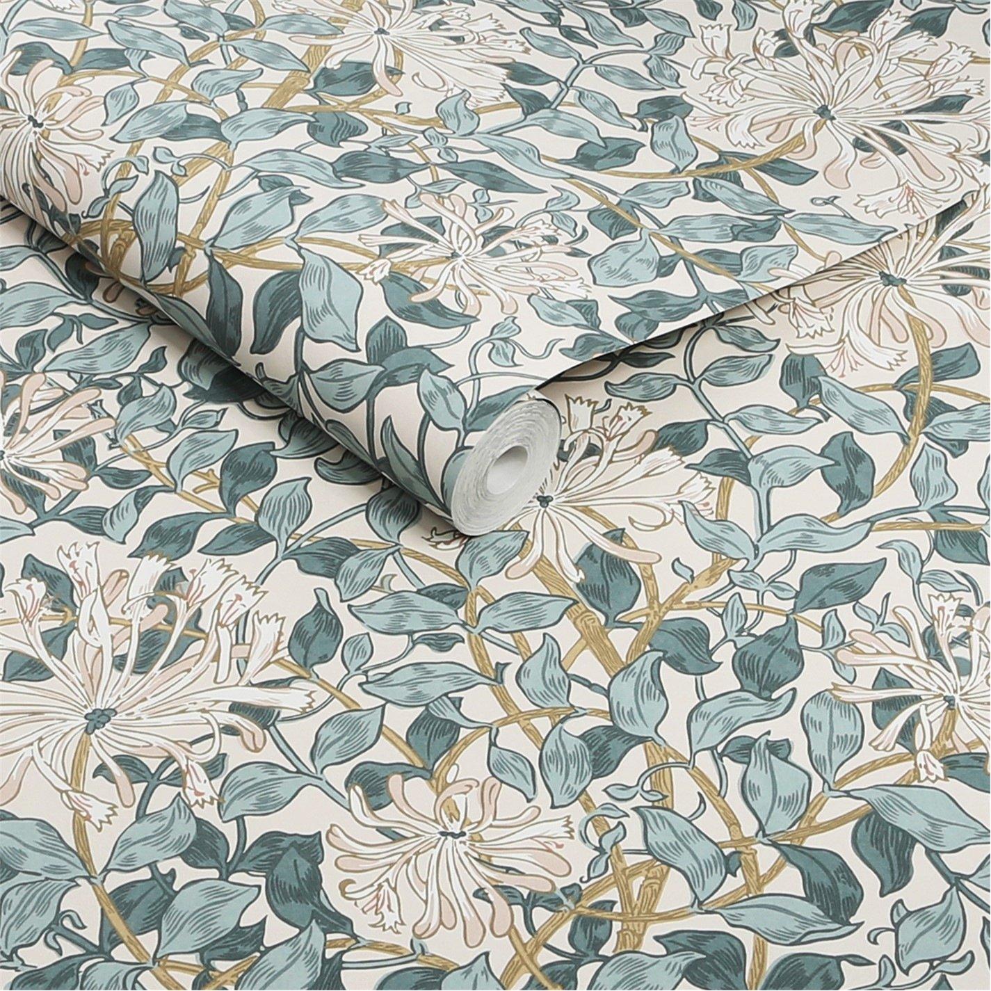 Dusk Blue - William Morris at Home - Honeysuckle Dusk Wallpaper - 3