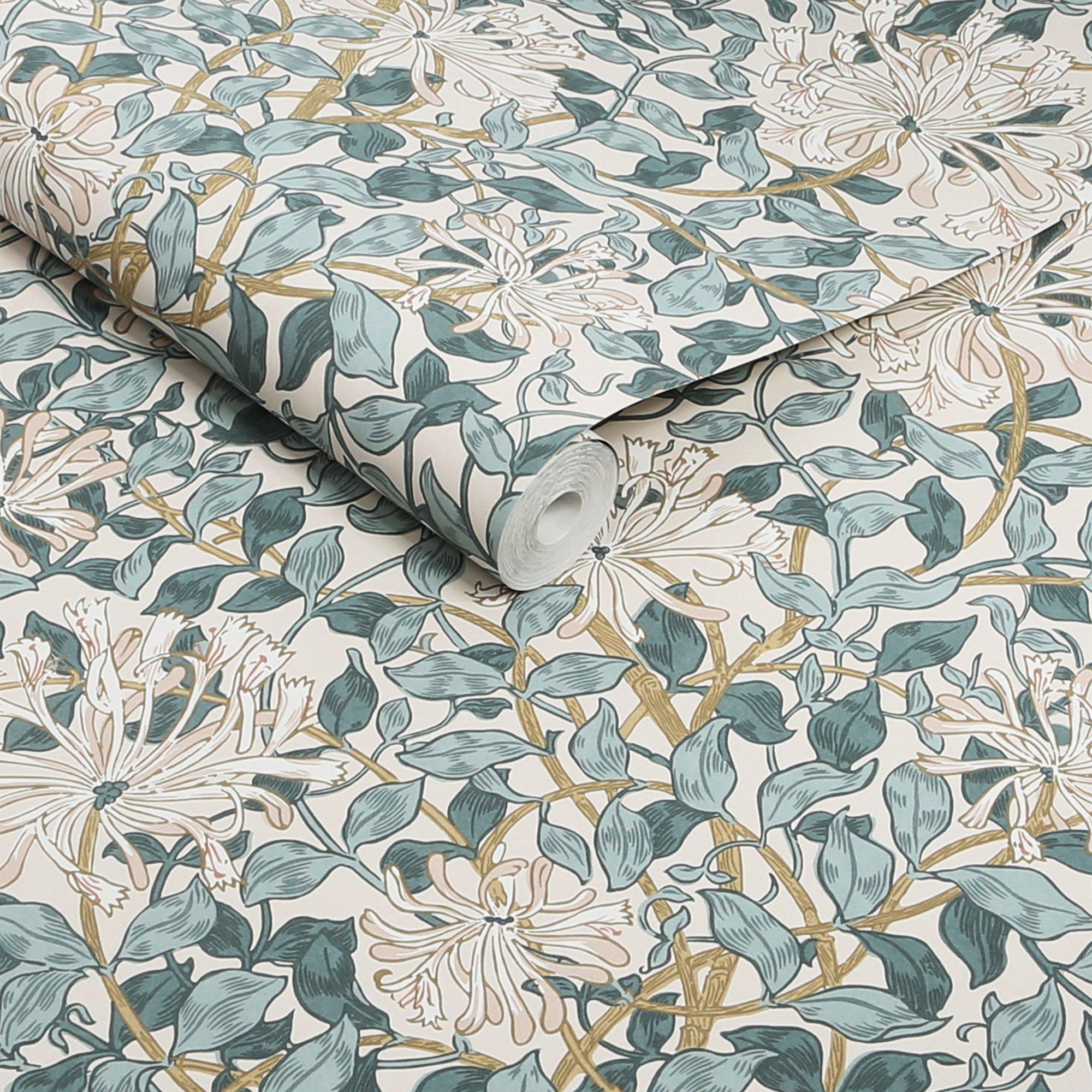 Dusk Blue - William Morris at Home - William Morris at Home Honeysuckle Dusk Wallpaper - 3