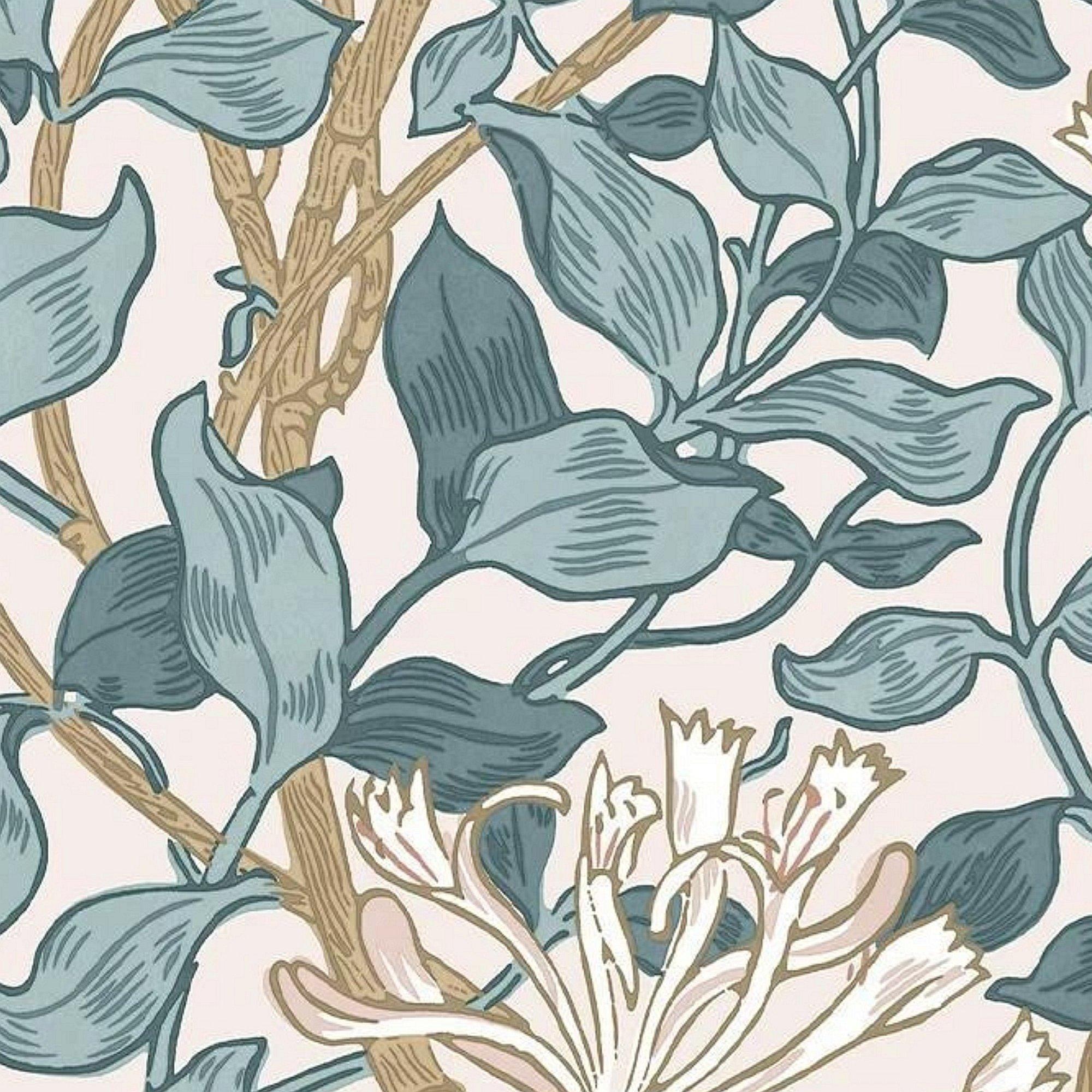 Dusk Blue - William Morris at Home - William Morris at Home Honeysuckle Dusk Wallpaper - 4