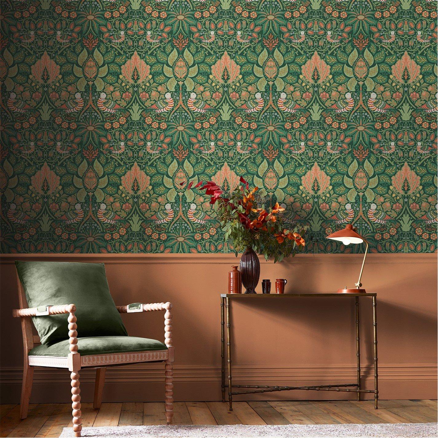William Morris At Home  Dove & Rose Wallpaper Woodland
