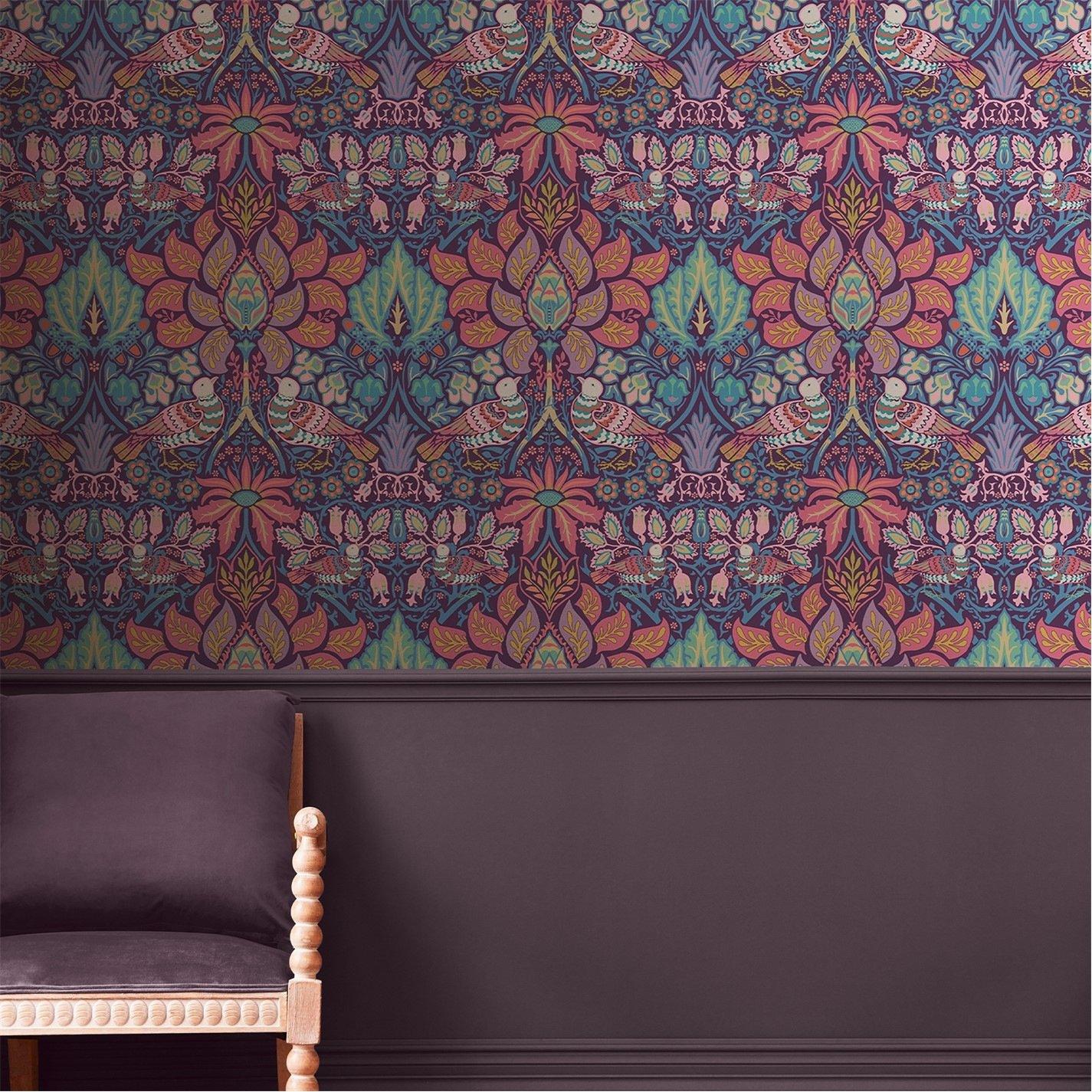 William Morris At Home  Dove & Rose Wallpaper Carnival