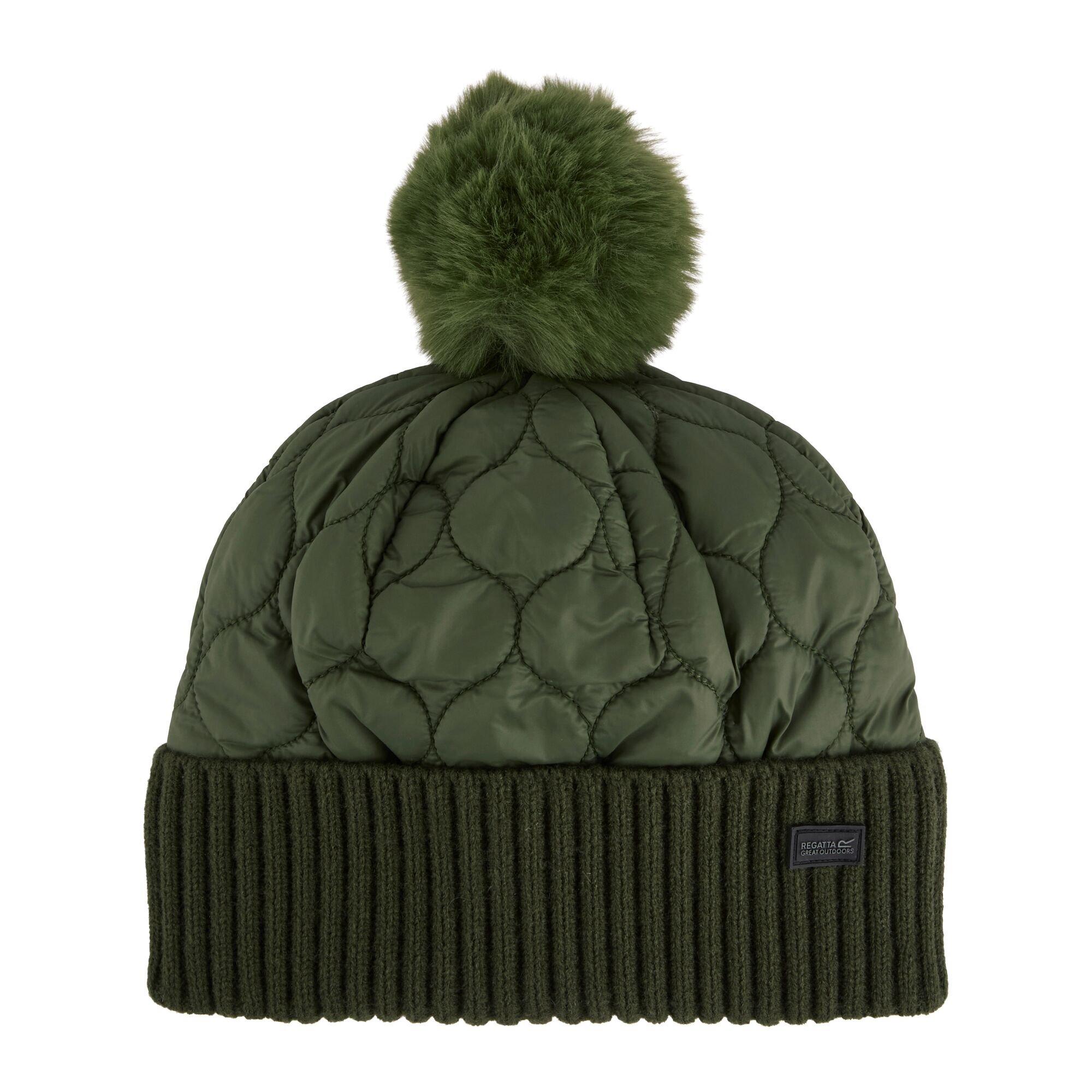 Olive Green - Regatta - Showerproof Beanie Hat - 2