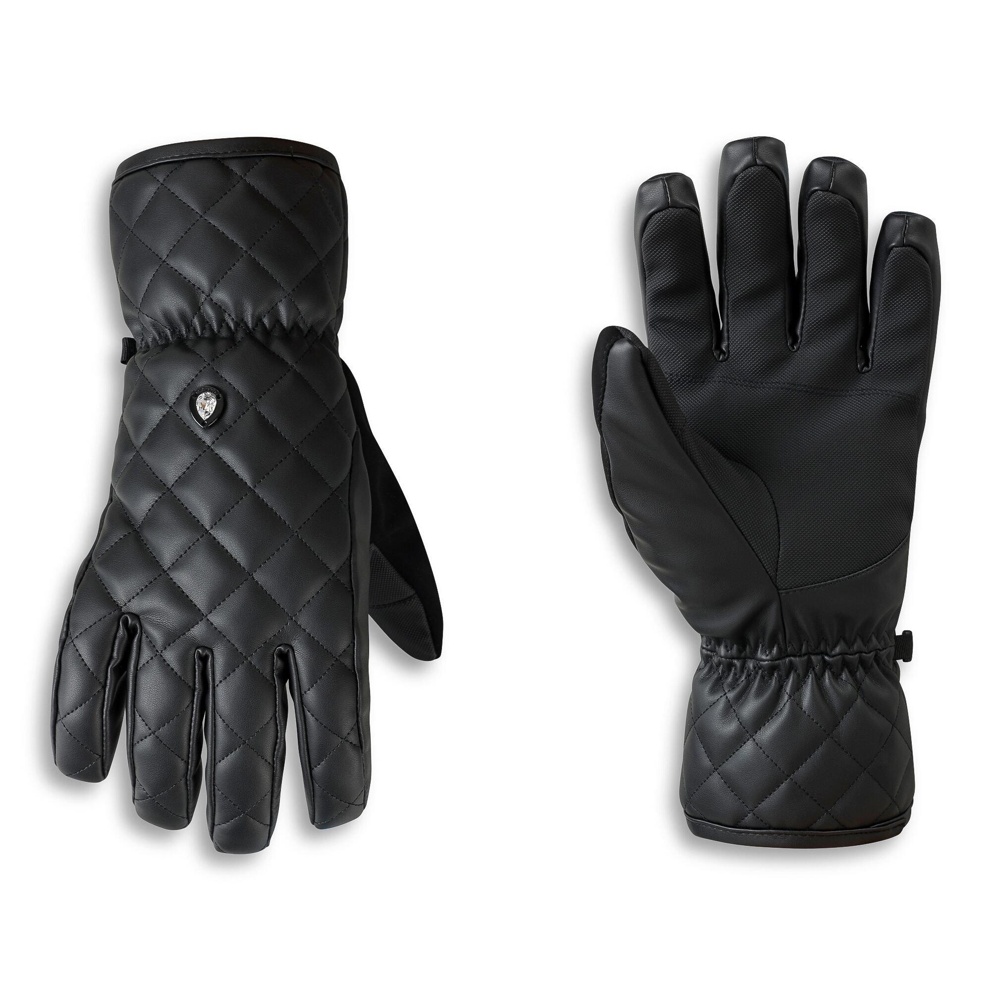 Dare 2B Women's Glitz Faux Leather Crystal Embellished Walking Gloves - Black - S