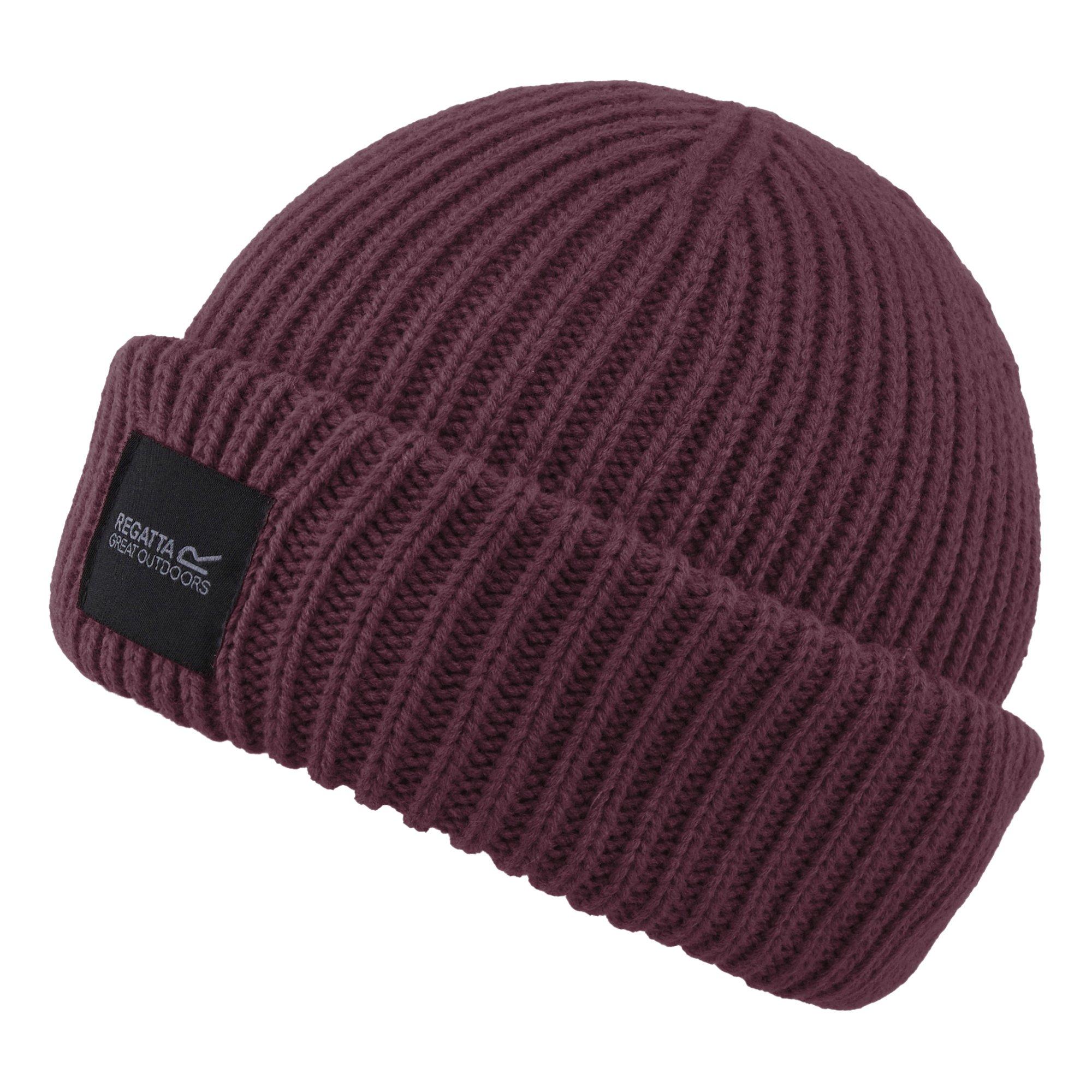 Fig Purple - Regatta - Connora Fisherman Fixed Turn-Up Beanie - 1