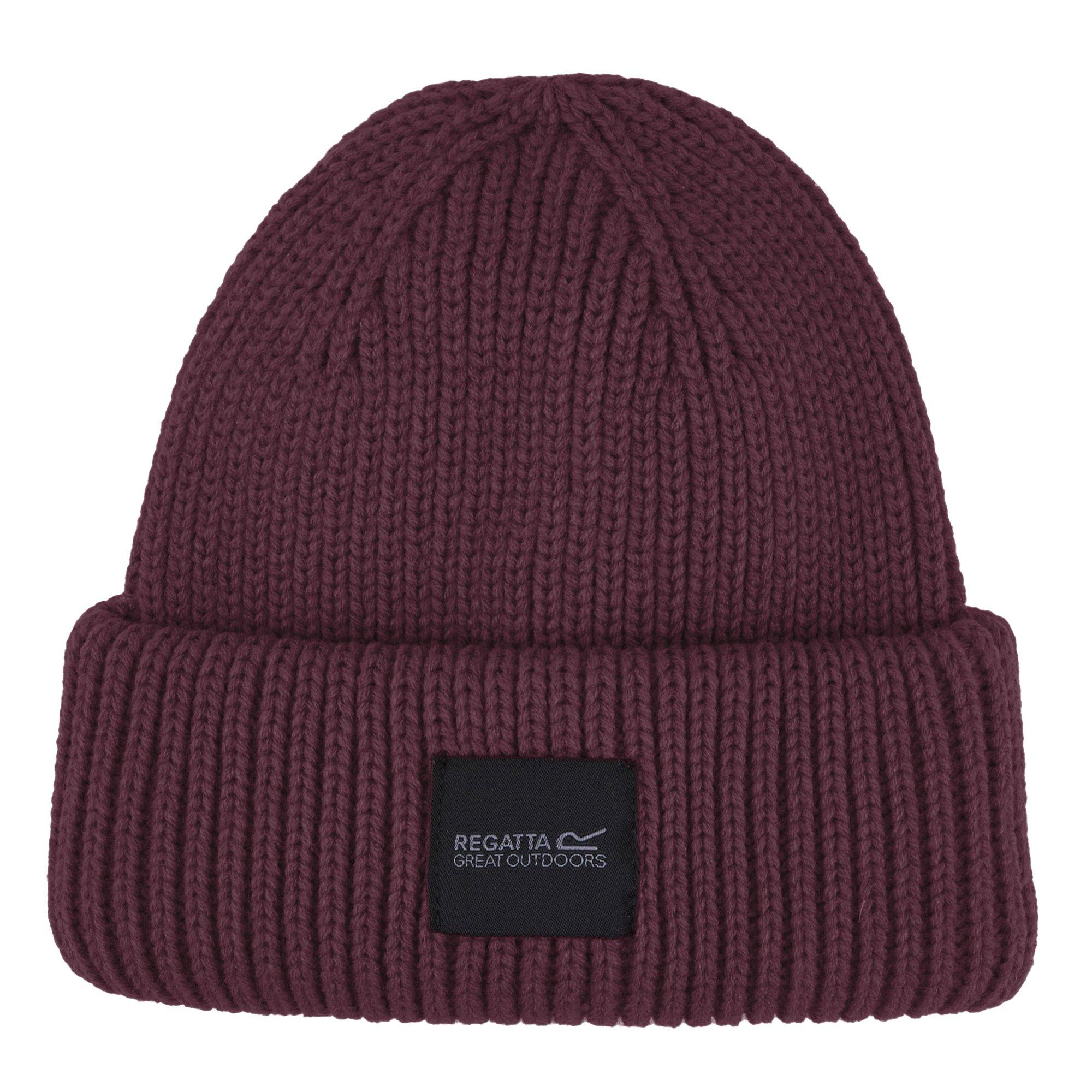 Fig Purple - Regatta - Connora Fisherman Fixed Turn-Up Beanie - 2