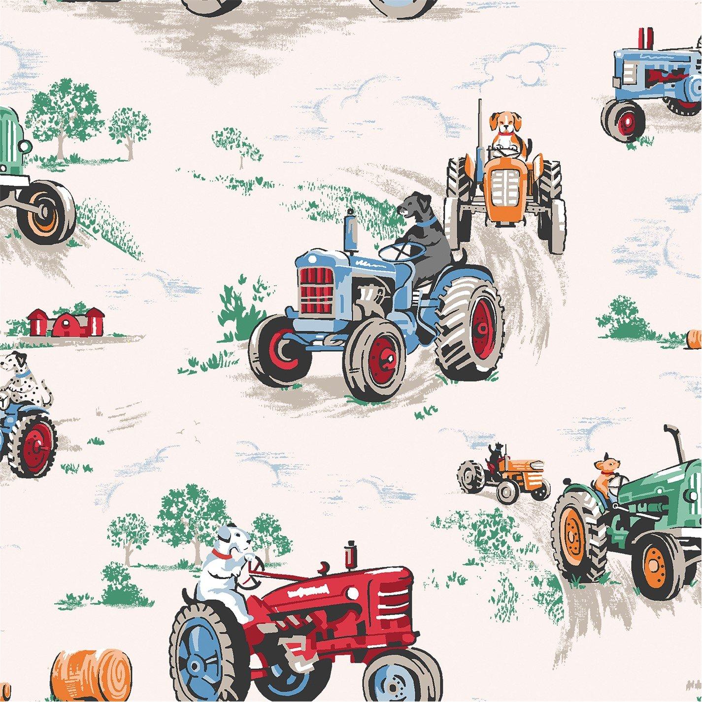 Cath Kidston  Tractor Wallpaper 