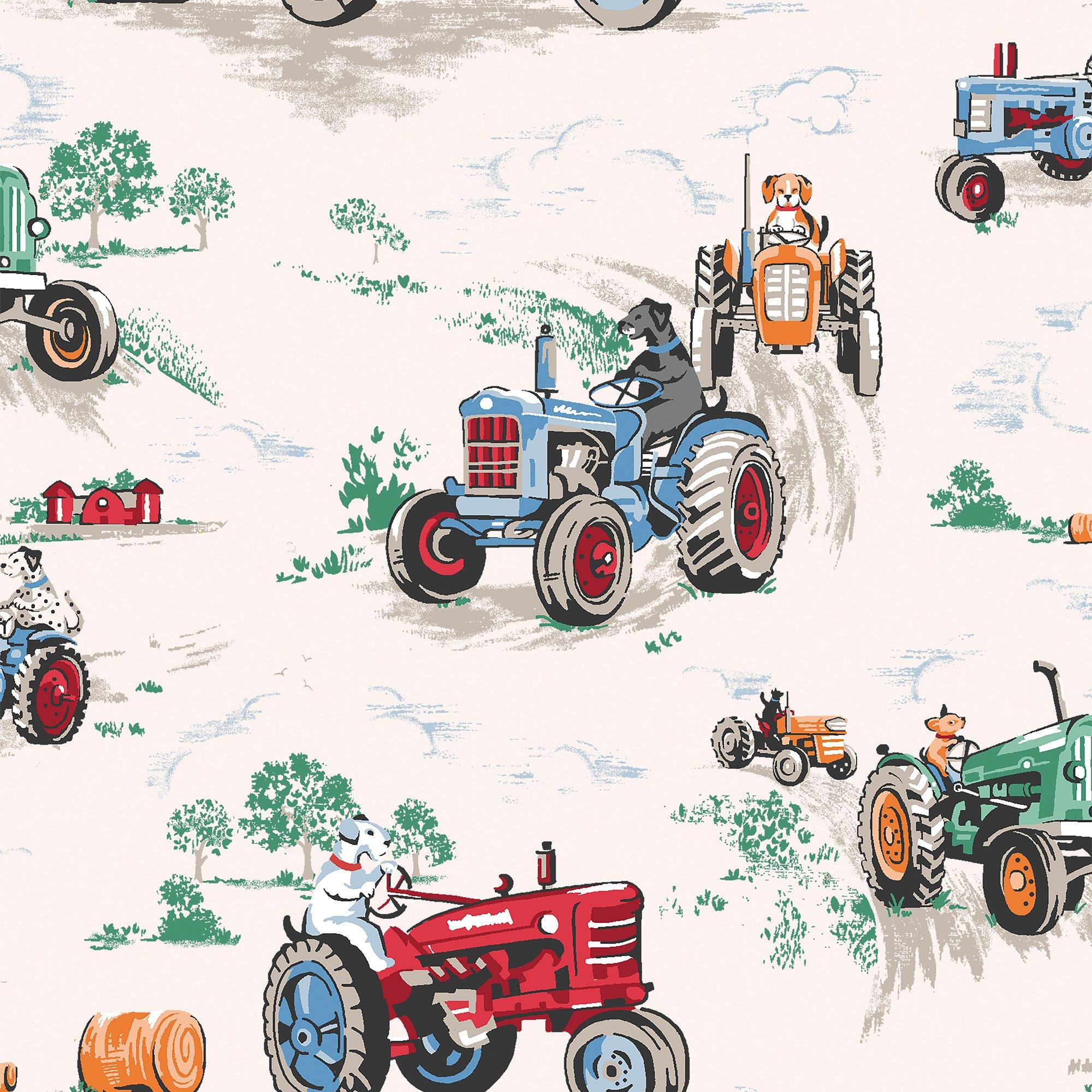 Multi - Cath Kidston - Cath Kidston Tractor Multi Wallpaper - 2