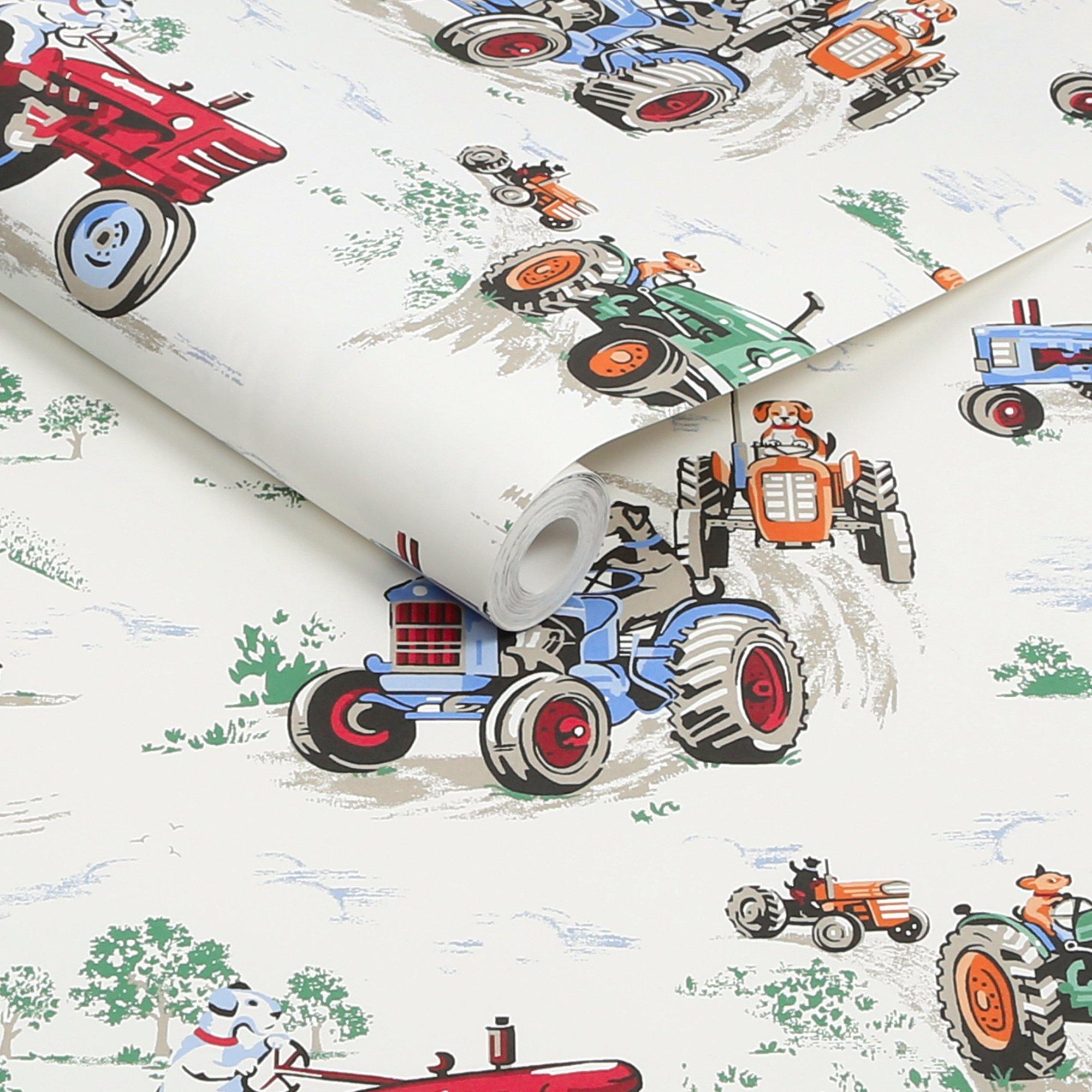 Multi - Cath Kidston - Cath Kidston Tractor Multi Wallpaper - 3