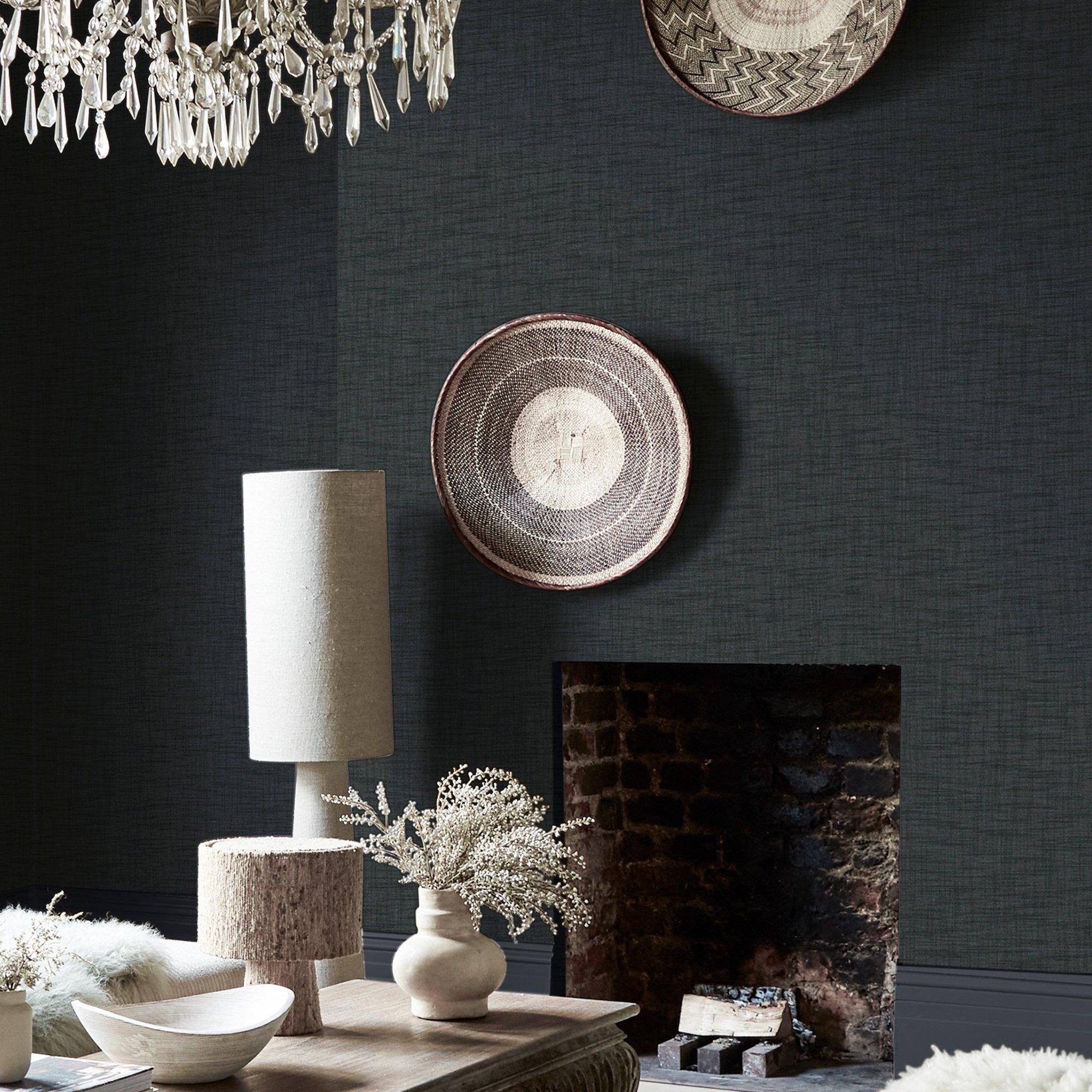 Midnight - Abigail Ahern - Abigail Ahern Linen Midnight Wallpaper - 5