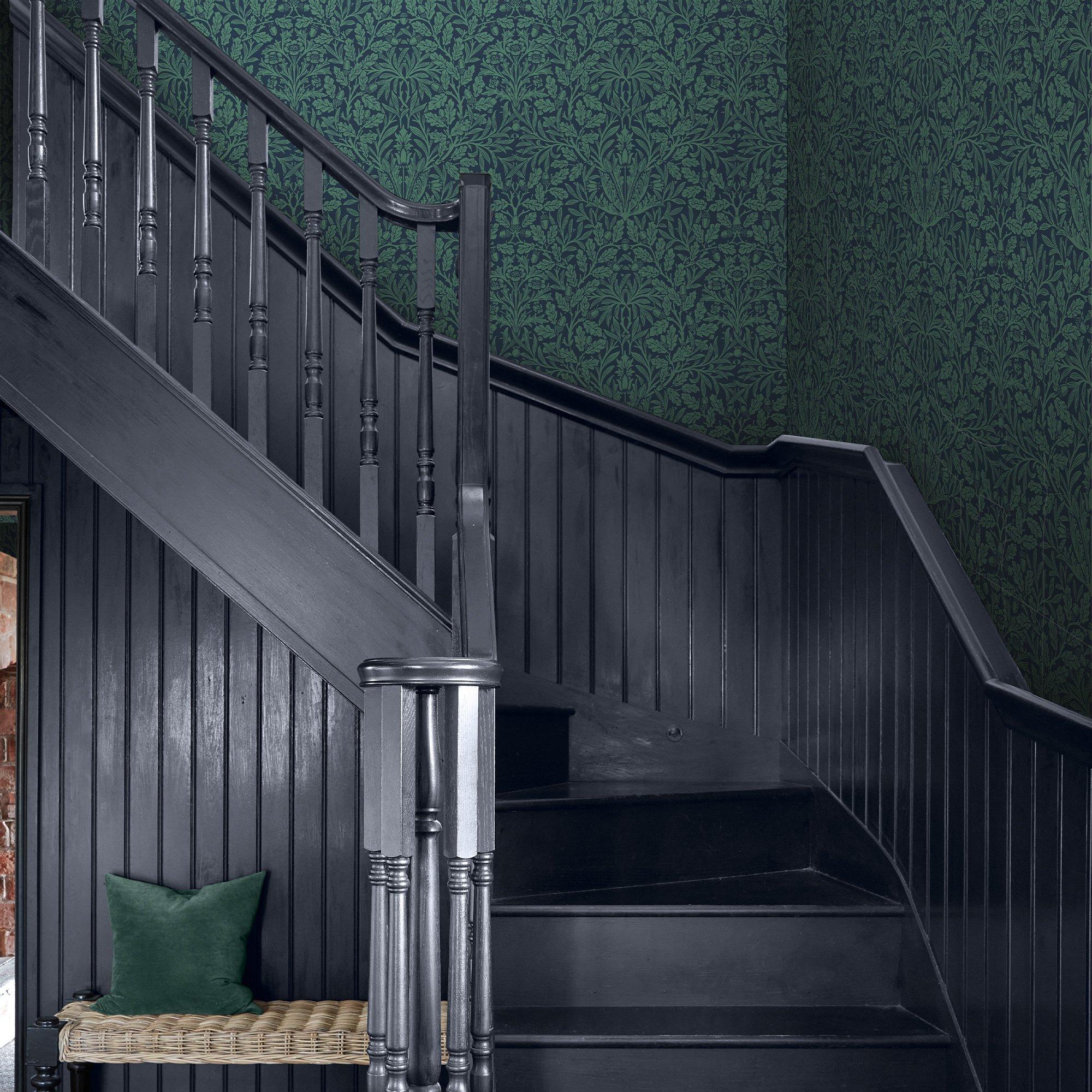 Heritage Blue - William Morris at Home - Acorn Heritage Blue Wallpap - 1