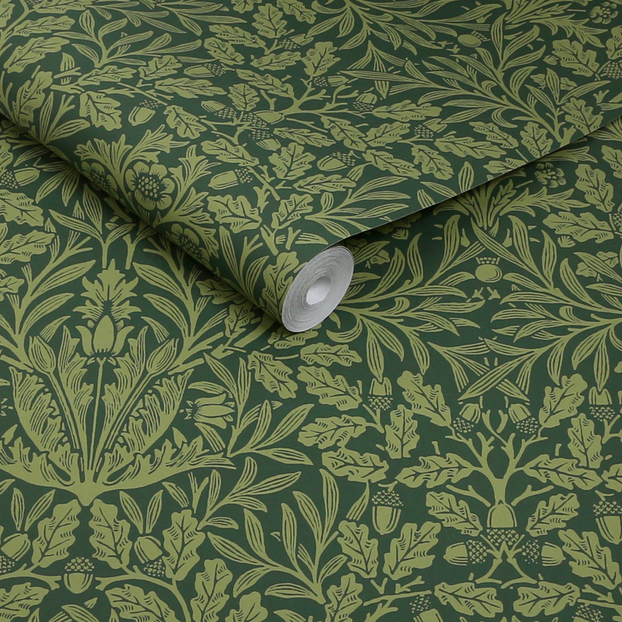 Garden Green - William Morris at Home - Acorn Garden Green Wallpape - 3