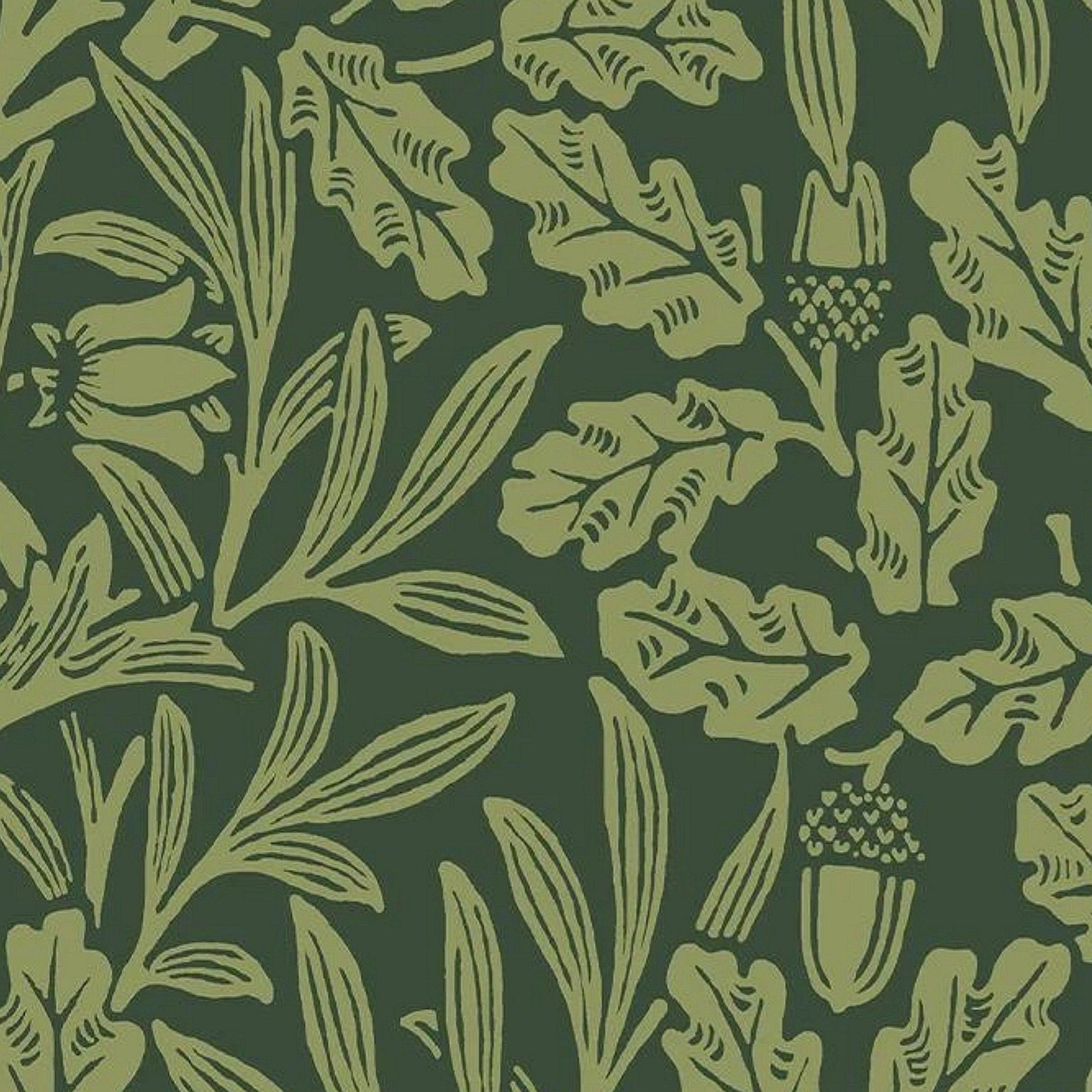 Garden Green - William Morris at Home - Acorn Garden Green Wallpape - 4