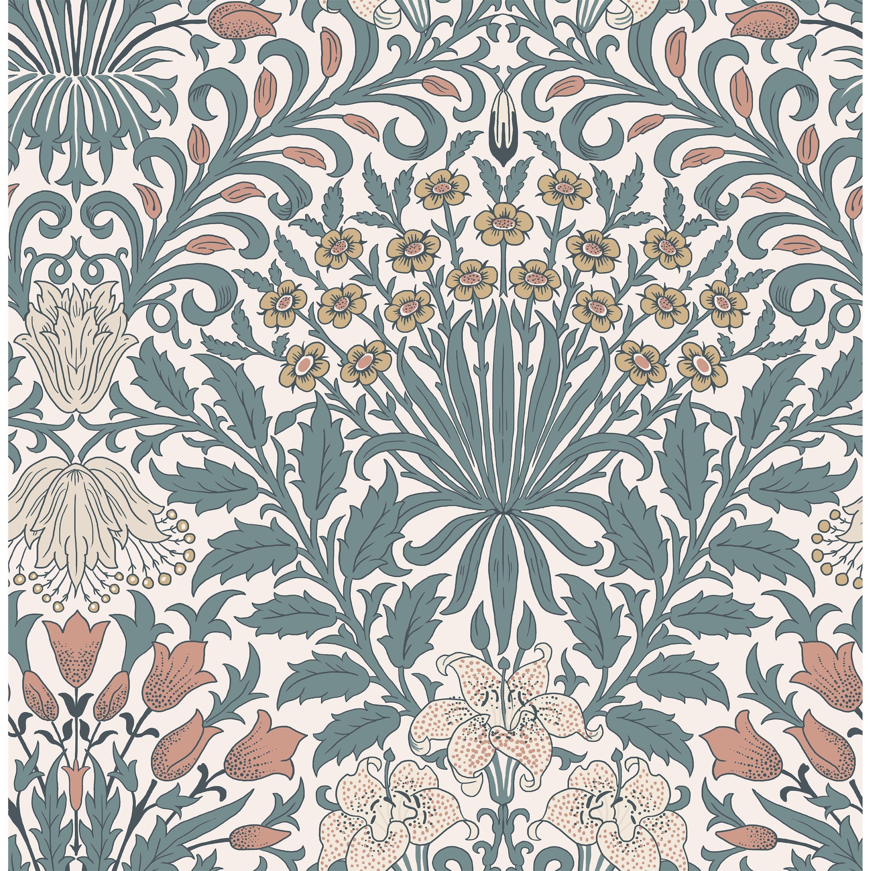 Dusty Blue - William Morris at Home - Garden Dusty Blue Wallpaper - 2
