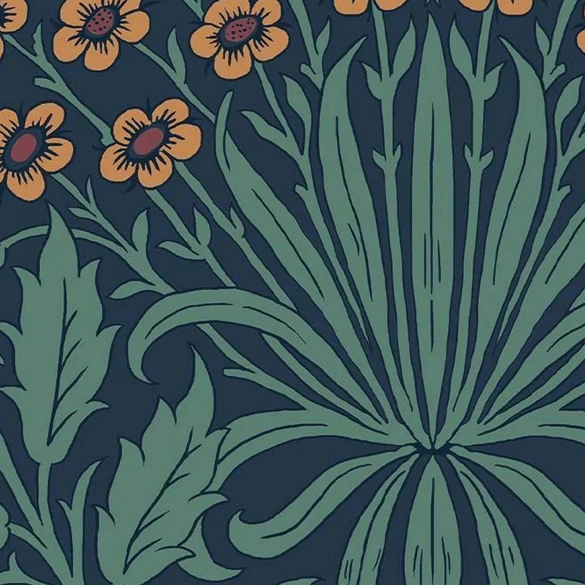 Moonlight - William Morris at Home - Garden Moonlight Wallpaper - 4