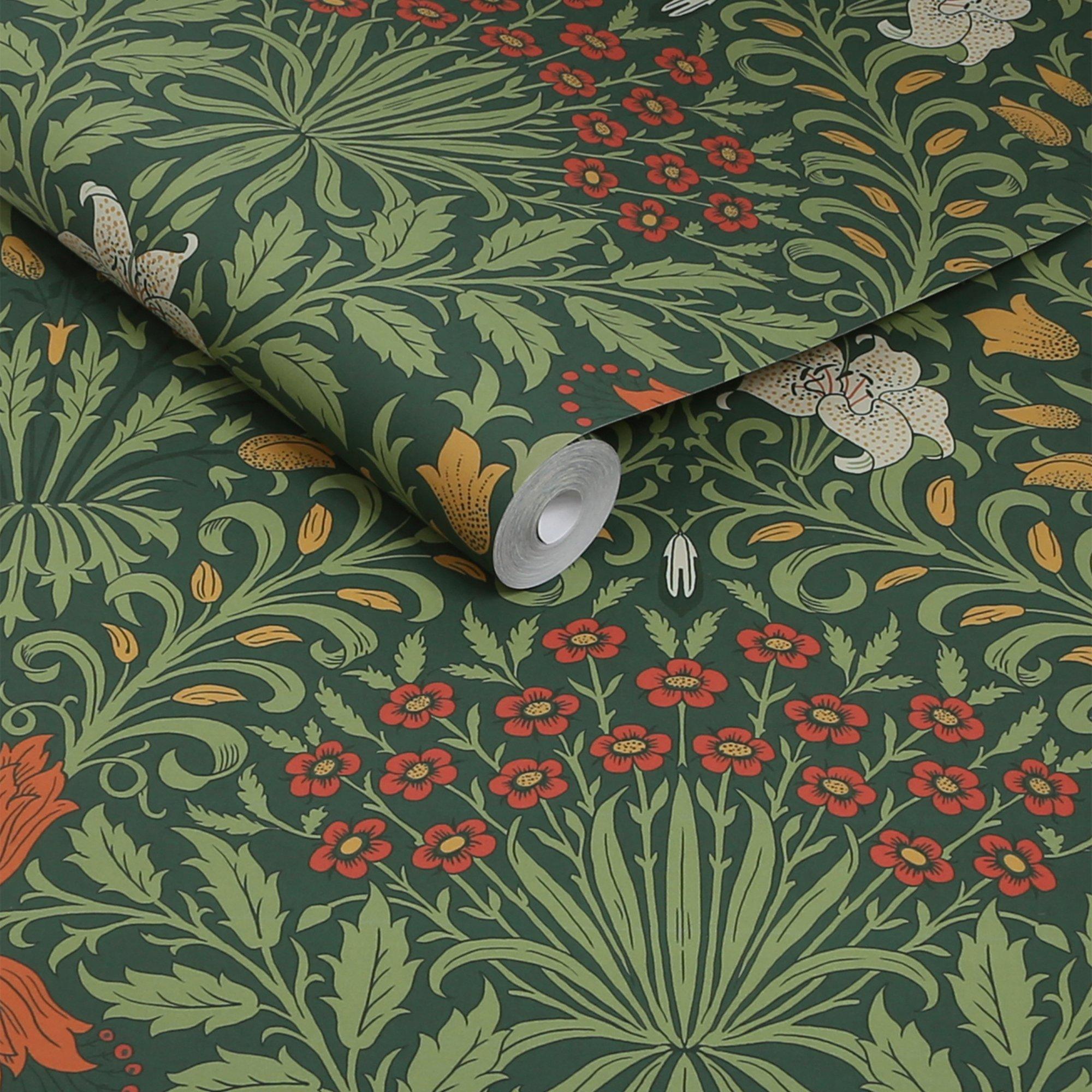 Moss Green - William Morris at Home - Garden Moss Green Wallpaper - 3