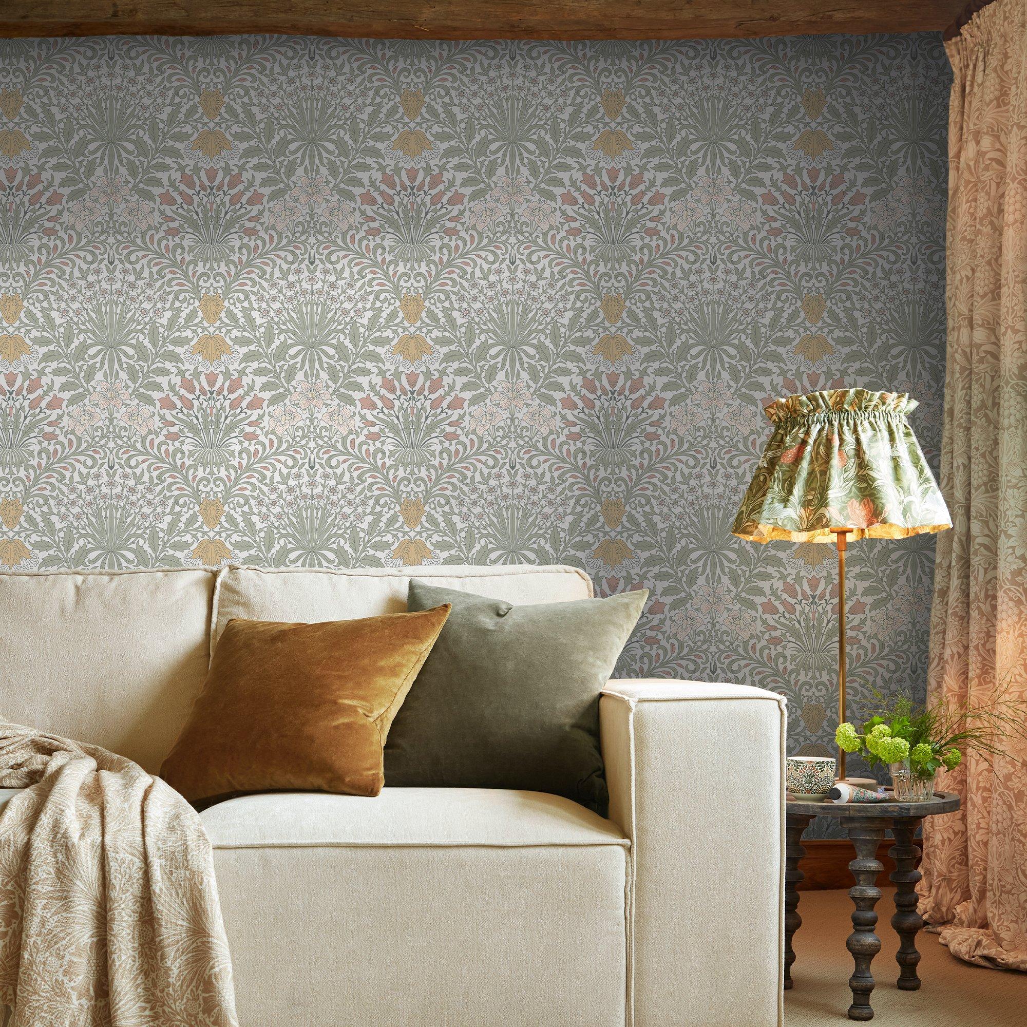 Soft Sage - William Morris at Home - Garden Soft Sage Wallpaper - 1