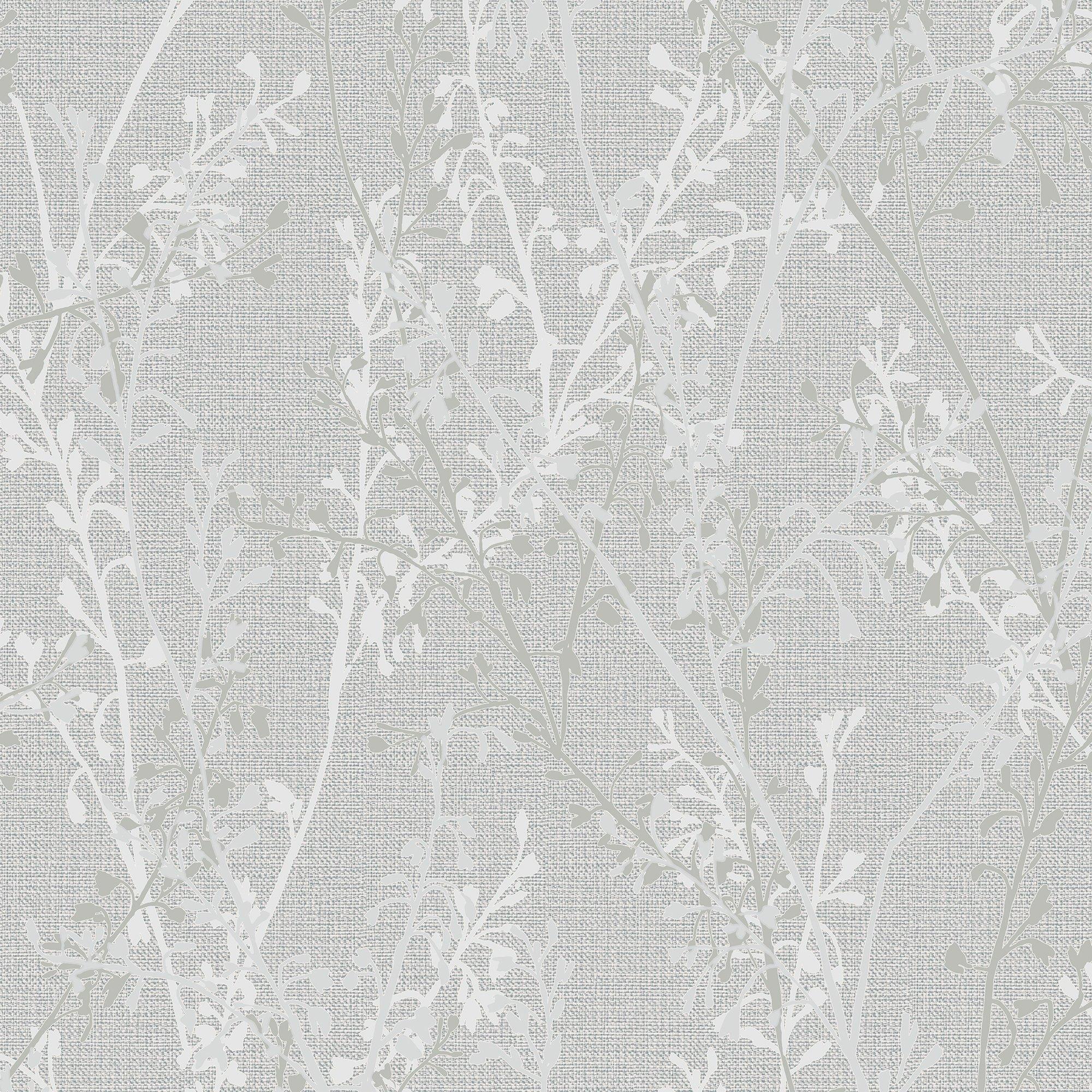 White - Boutique - Boutique Breeze Sprig Floral Pearl Wallpaper - 2