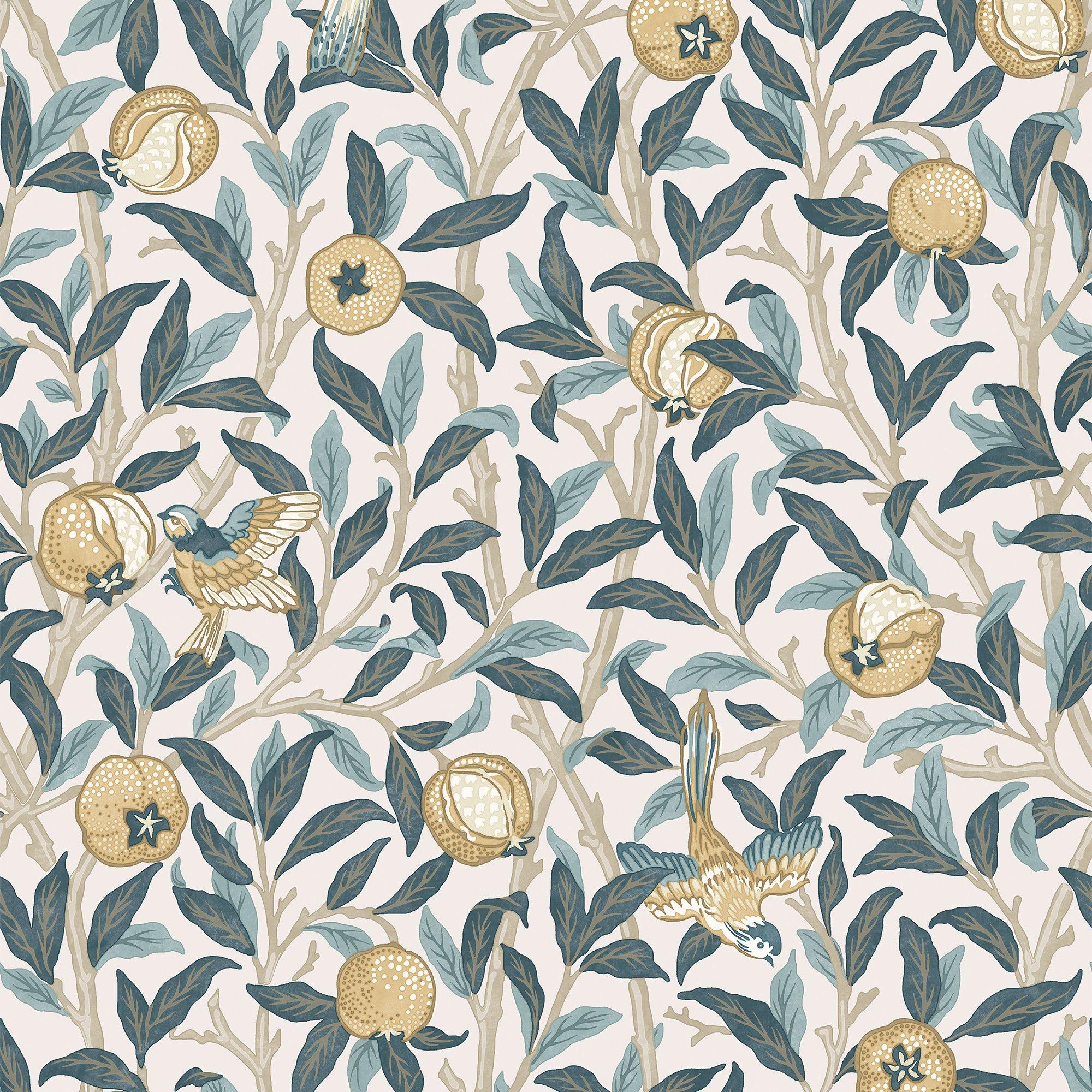 Cloudy Blues - William Morris at Home - Bird & Pomegranate Cloudy B - 2