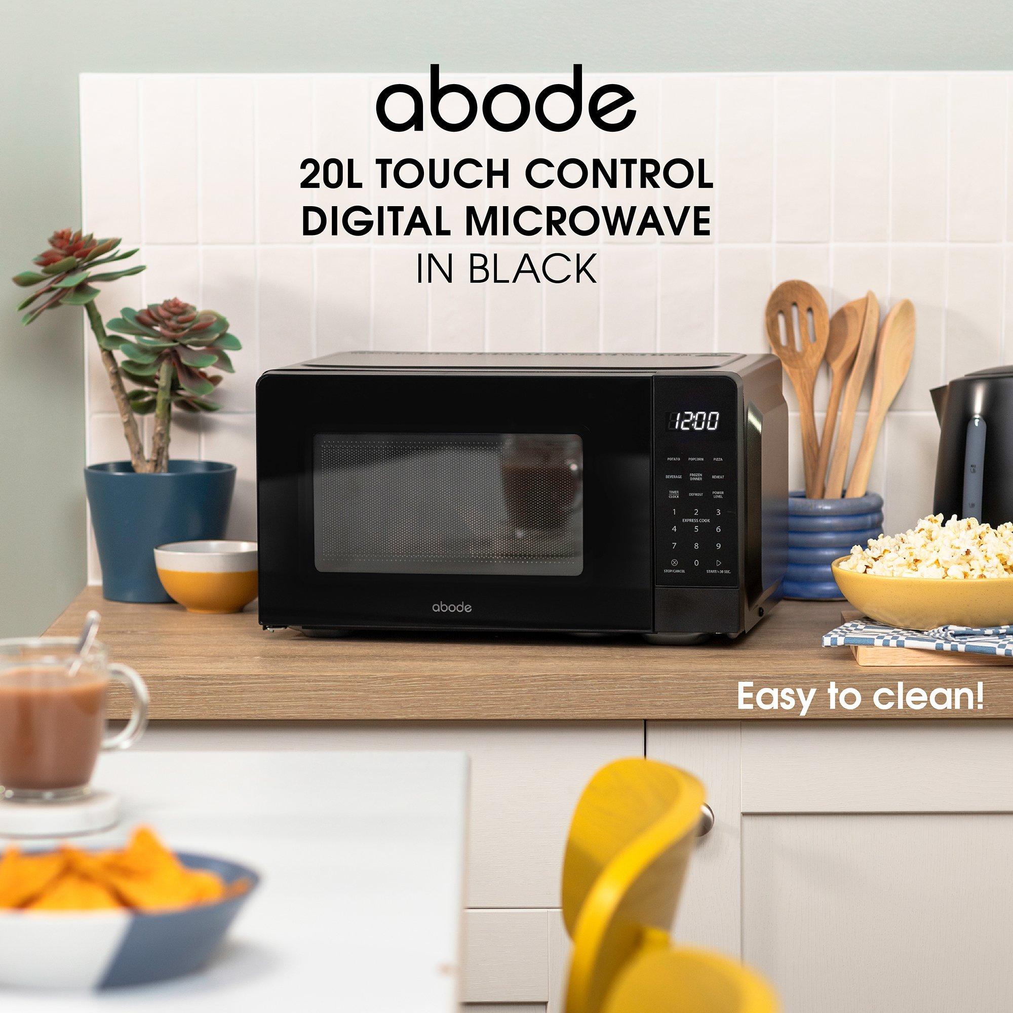 Black - Abode - AMT2012B 20L Black Touch Control Digital Microwave - 3