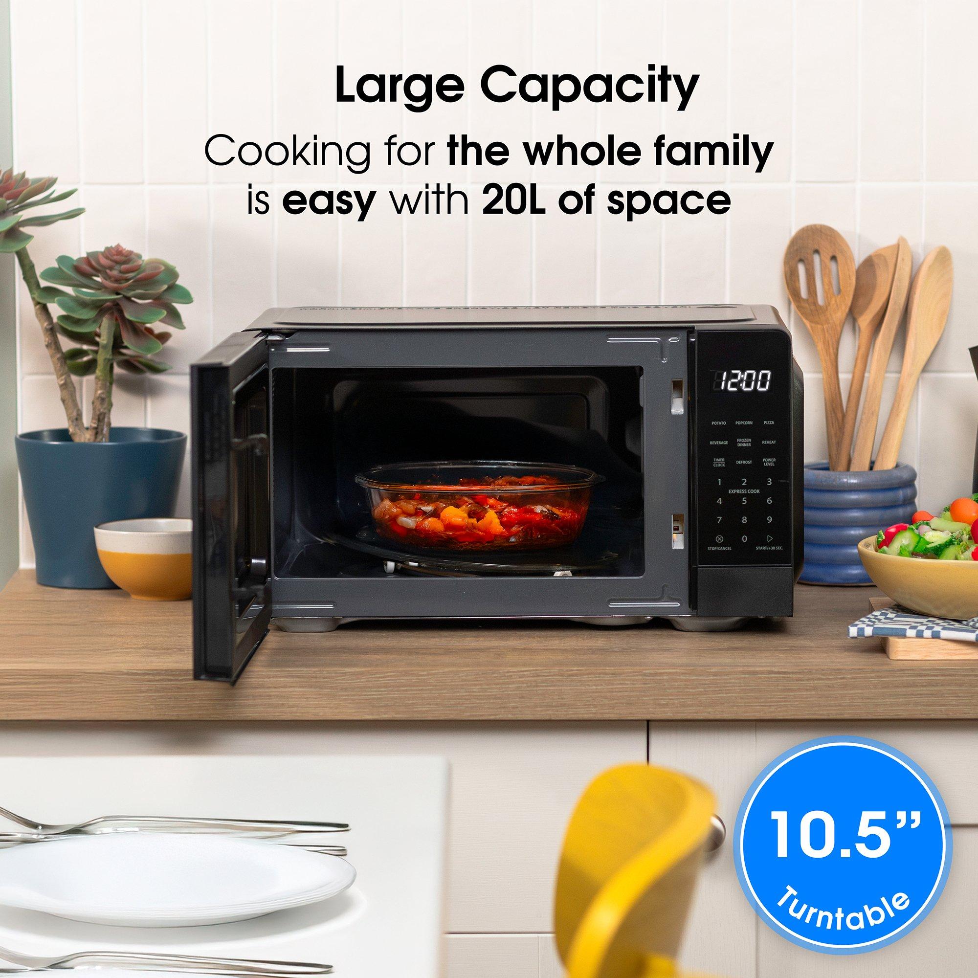 Black - Abode - AMT2012B 20L Black Touch Control Digital Microwave - 4