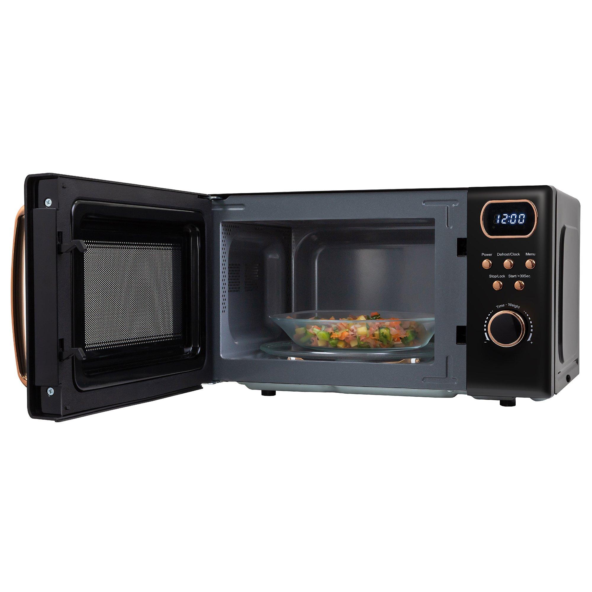 Black - Abode - AMD2004BRG/01 20L Black Digital Microwave - 9