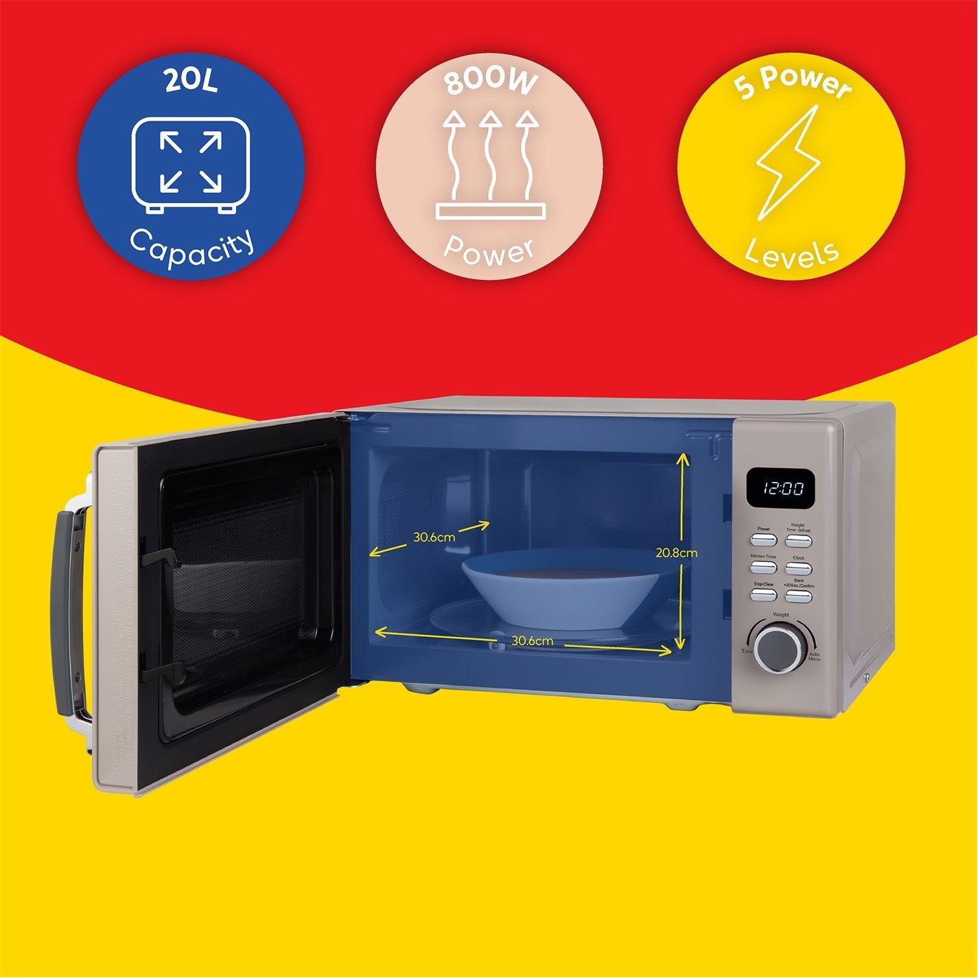 Mocha - Russell Hobbs - RHM2026MC Stylevia 20L Digital Microwave in Mocha - 12