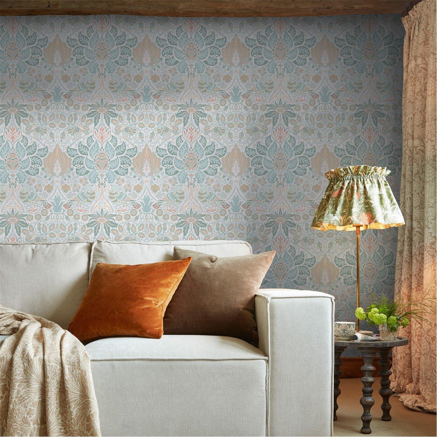 William Morris At Home  Dove & Rose Wallpaper Haze